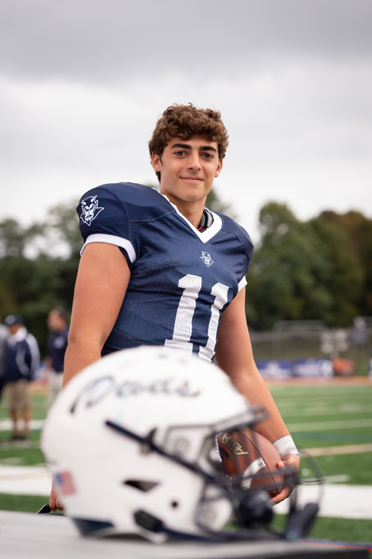Anthony Annunziata is Huntington's quarterback. (Darin Reed photo.)