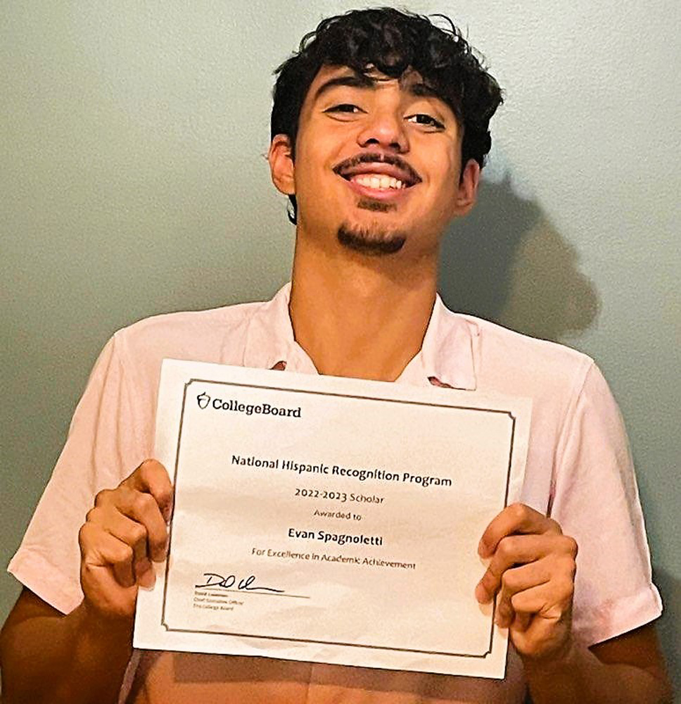 Huntington senior Evan Spagnoletti is a National Hispanic Scholar (1)