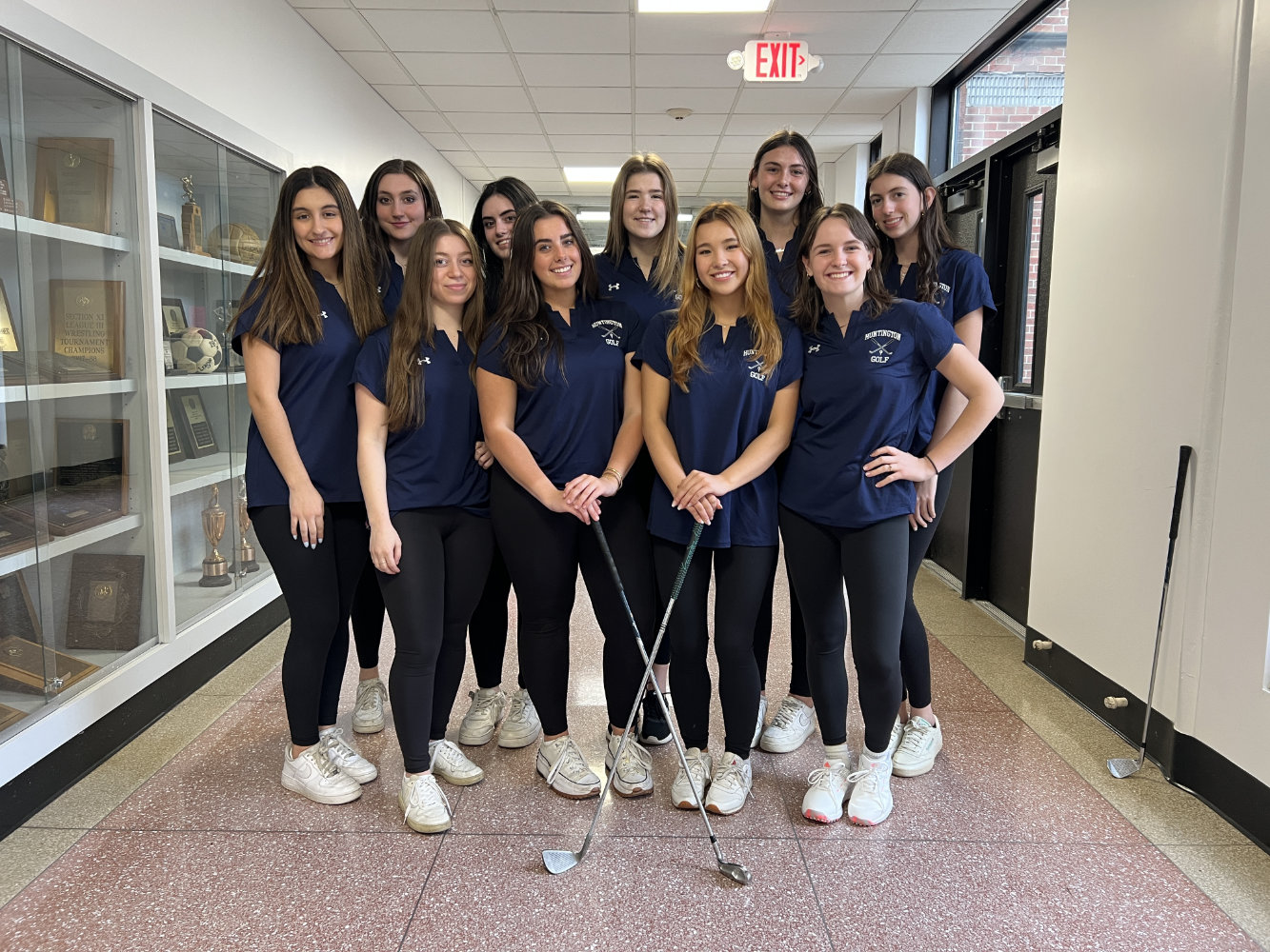  A group of Huntington's founding girls' golf team members.  