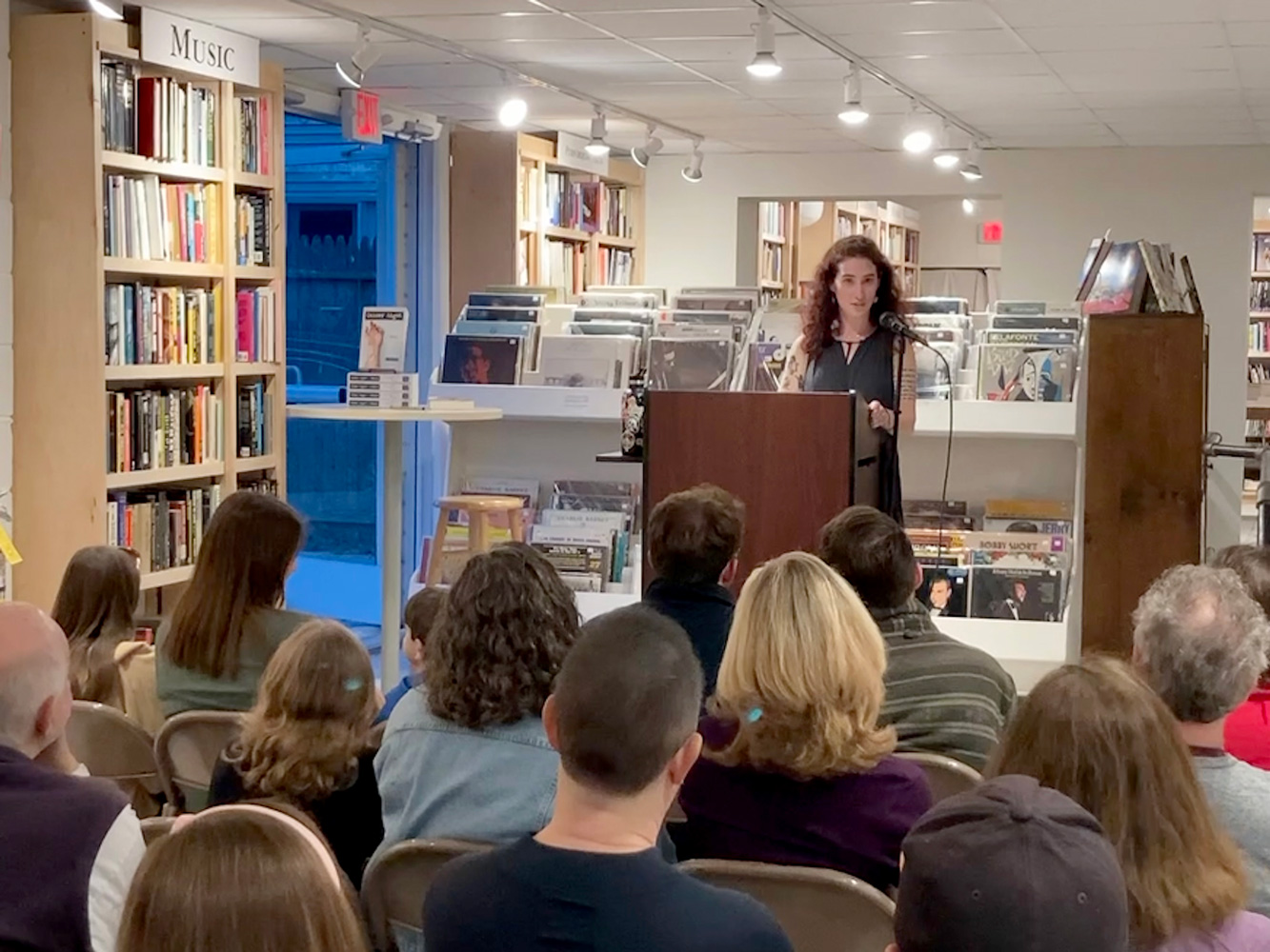  Molly Prep doing a reading of her new book at The Next Chapter bookstore   