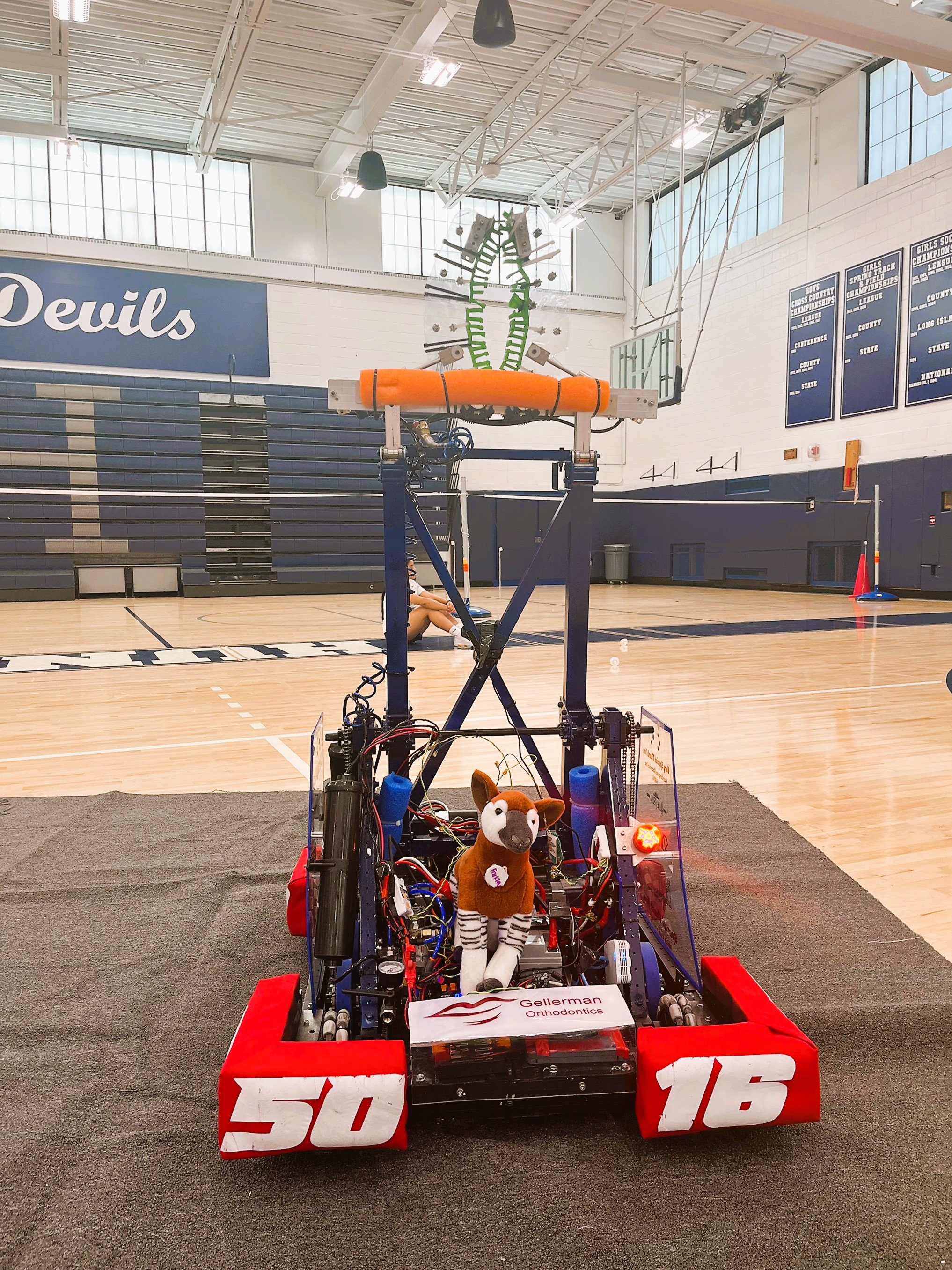  The Blue Devils new and improved robot.  