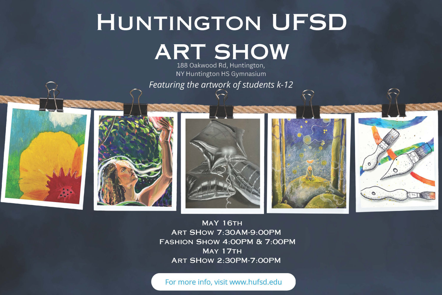  The Huntington UFSD Art Show is set for a two-day run on May 16-17.   