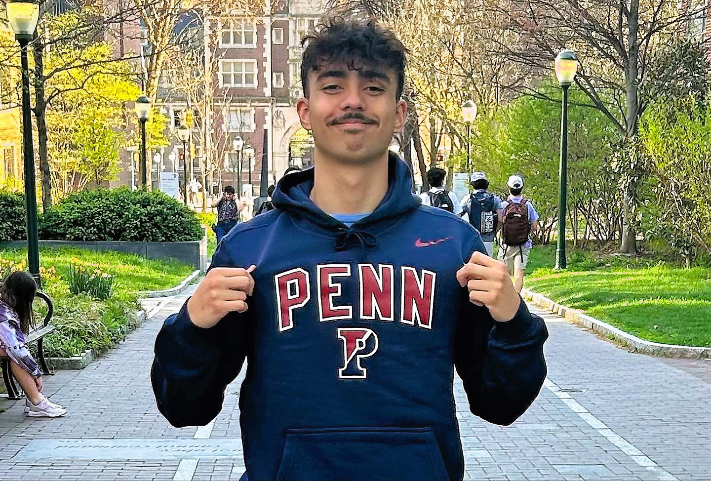  Evan Spagnoletti during a recent visit to the UPenn campus in Philadelphia.  