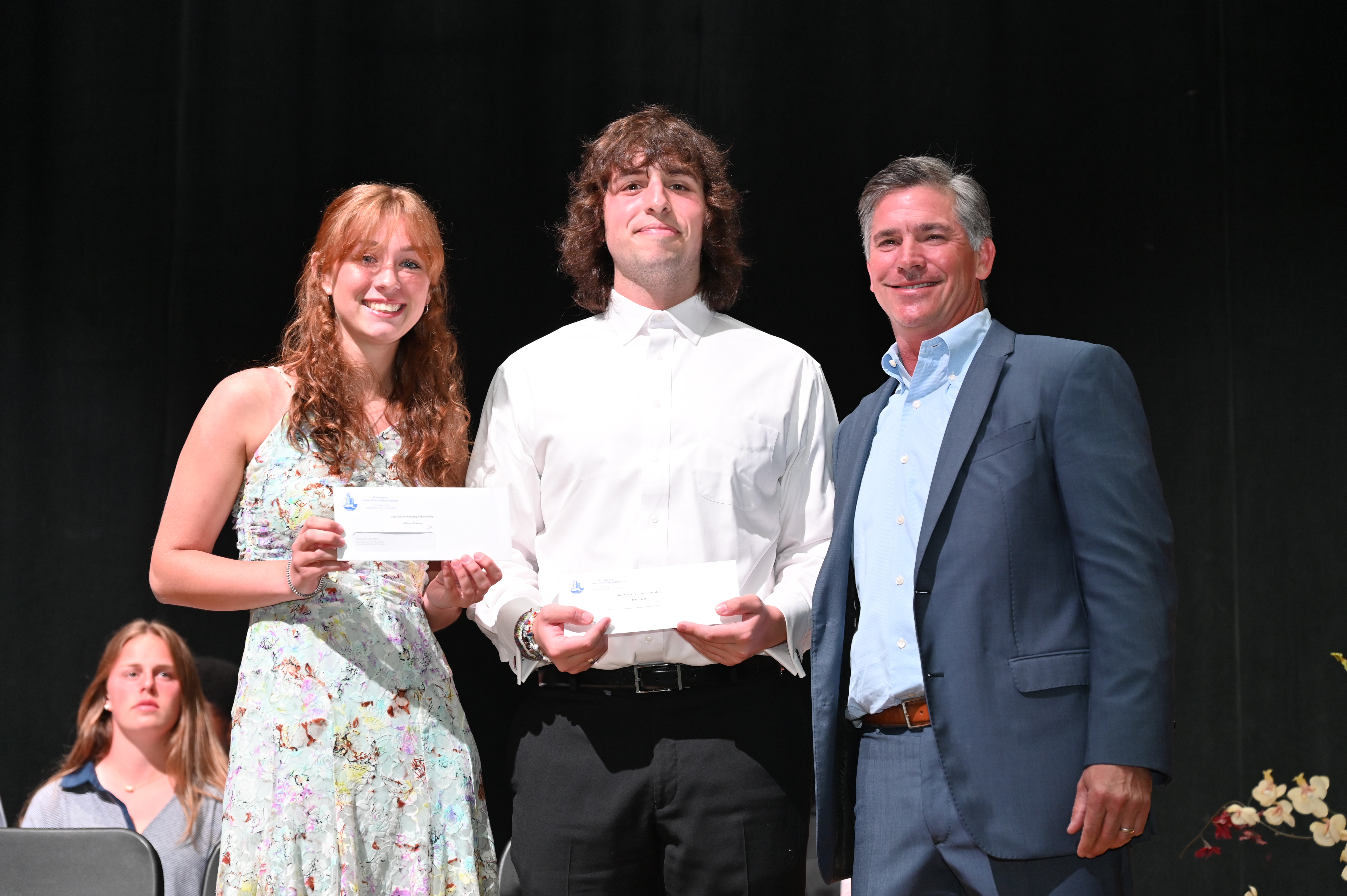  Allison Malone and Peter Gaal with Athletic Coordinator Michael Marinello   