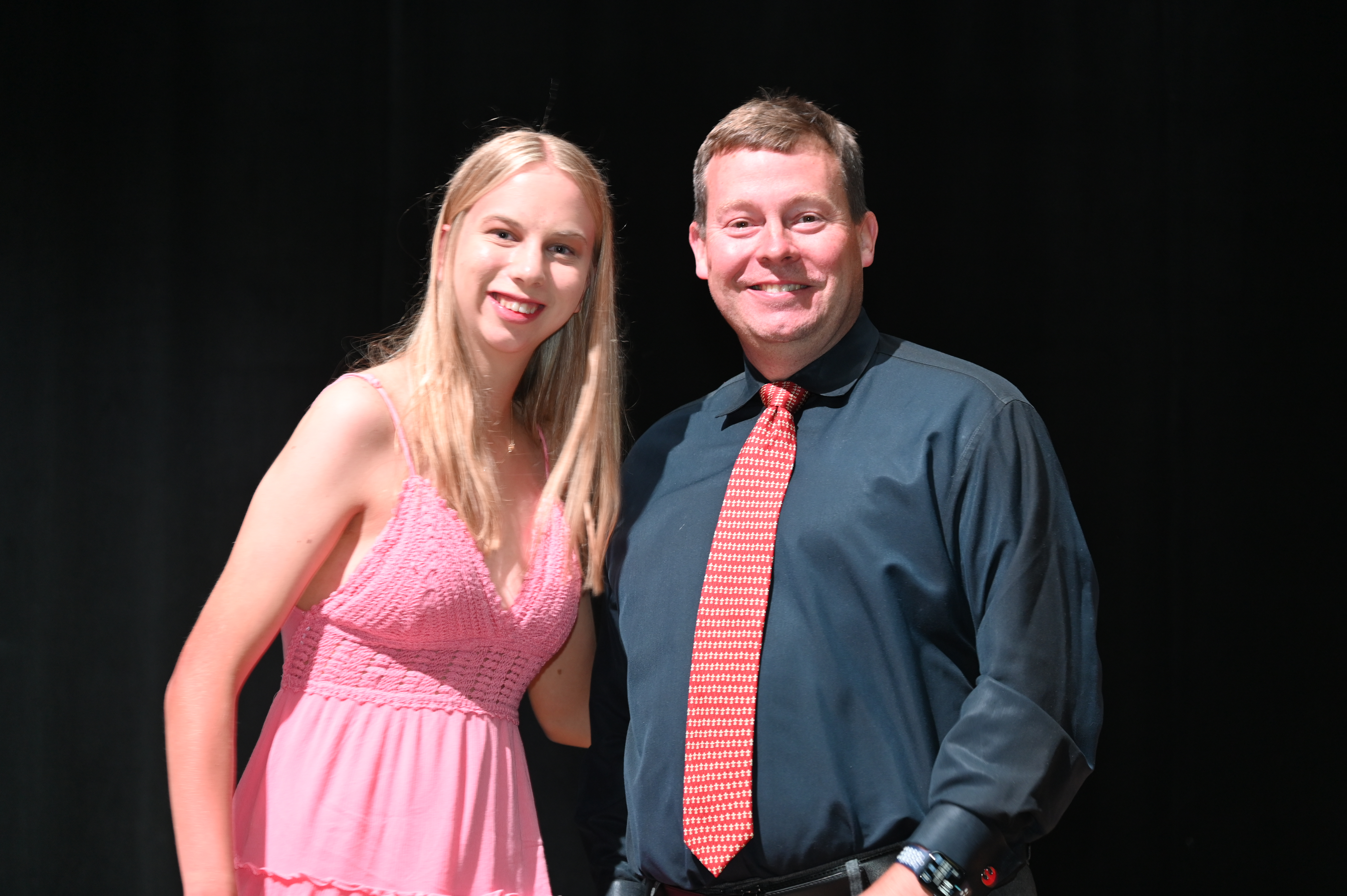  ATH President James Graber with Joan M. Balsari Memorial Scholarship recipient Charlotte Wesnofske   