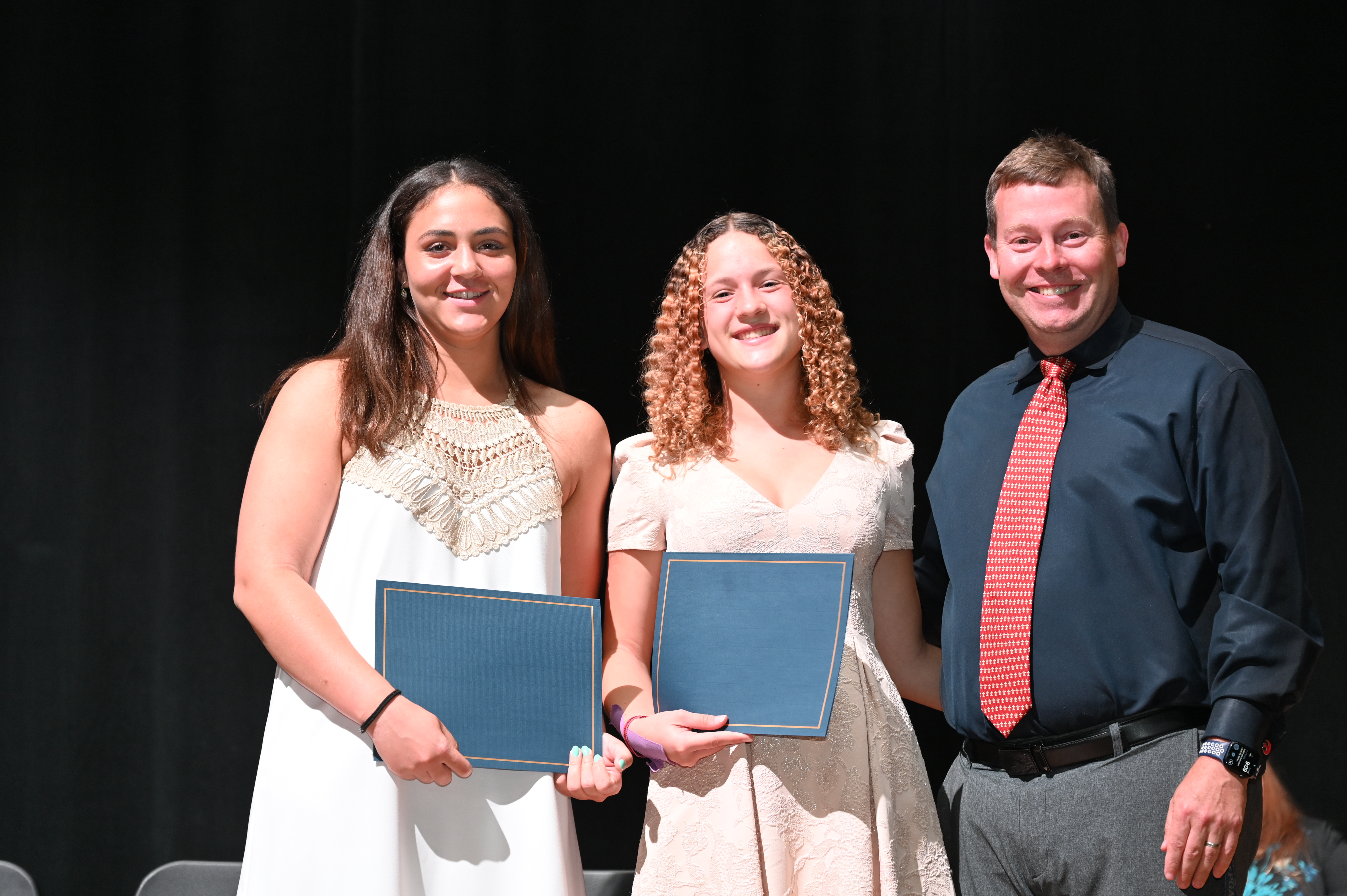  ATH President James Graber with Haileigh Smith and Aislyn Franciscovich   