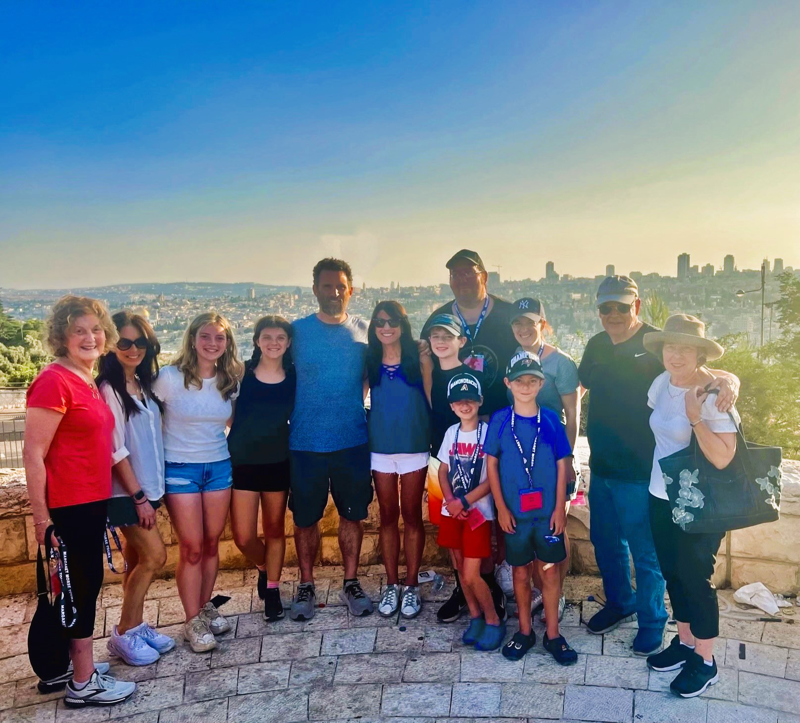  Olivia Polinsky (third from left) and her family traveled to Israel and Jordan this summer.   