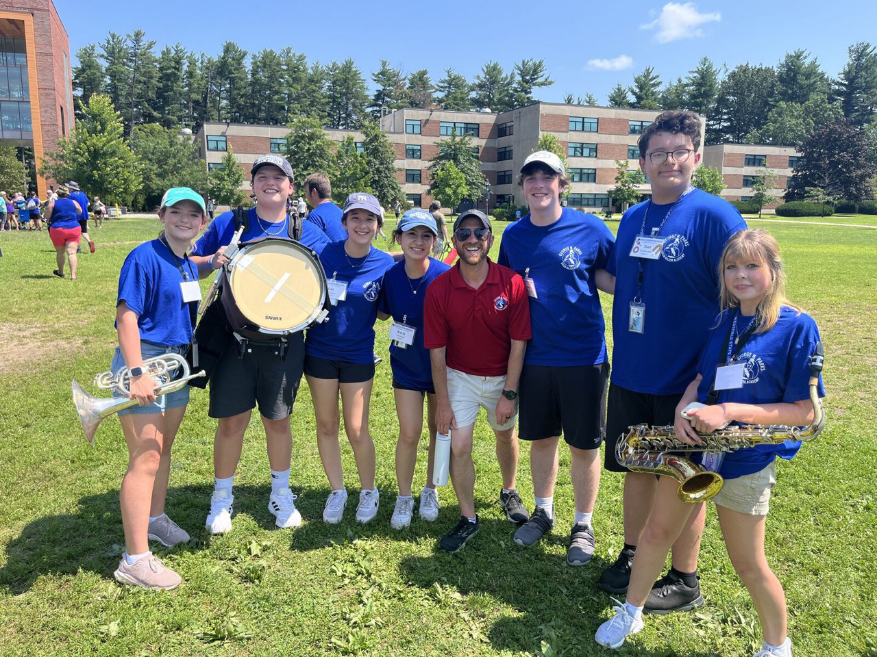  Huntington Blue Devil band members at the Drum Major Academy.  