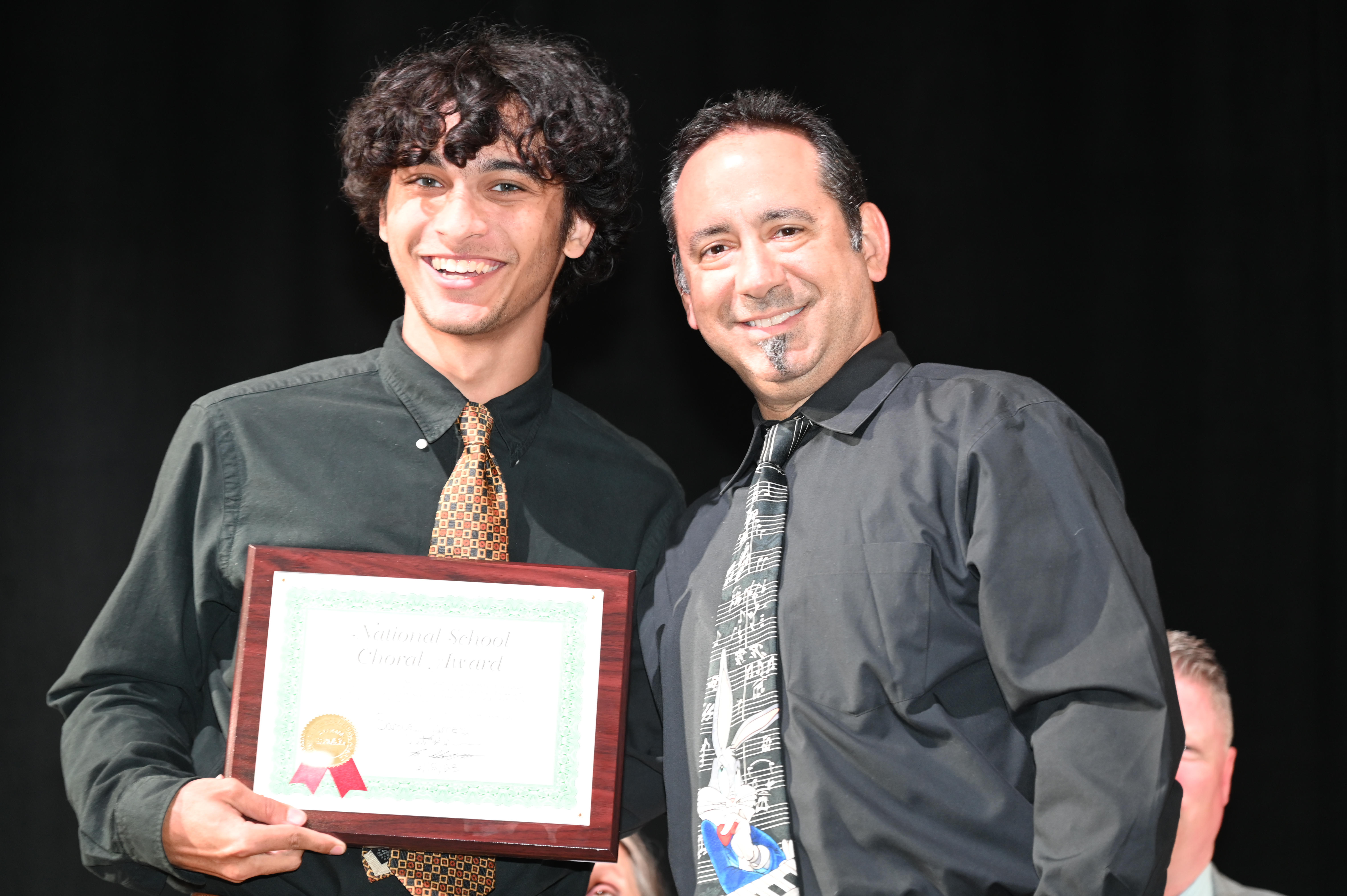  Performer extraordinaire Samuel James with teacher Dr. Jason Giachetti   