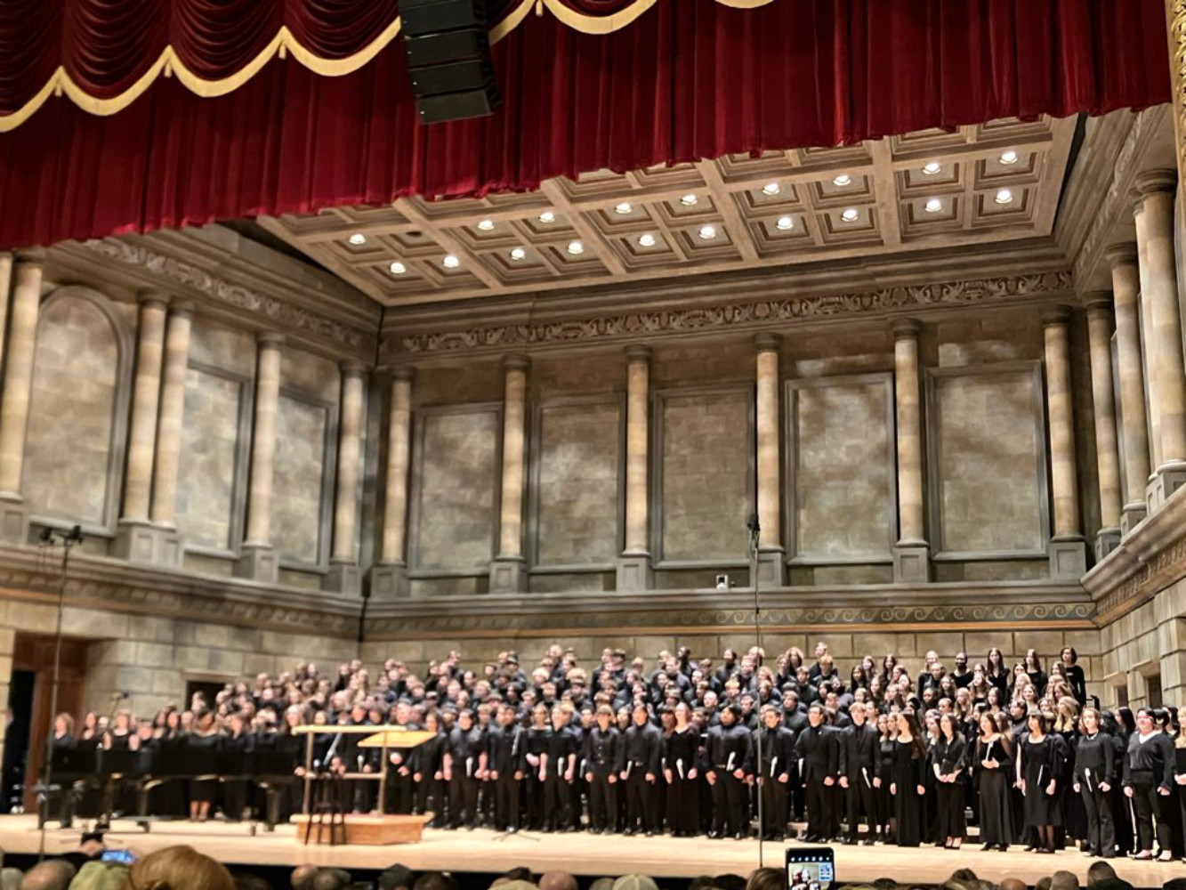  The All-State chorus at the Eastman School of Music Theatre.  
