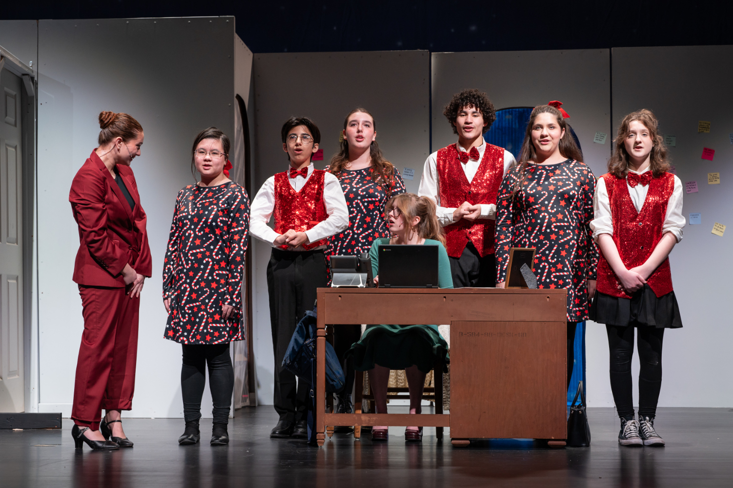  Huntington's actors and stagehands are already looking forward to the spring musical. (Darin Reed photo)  