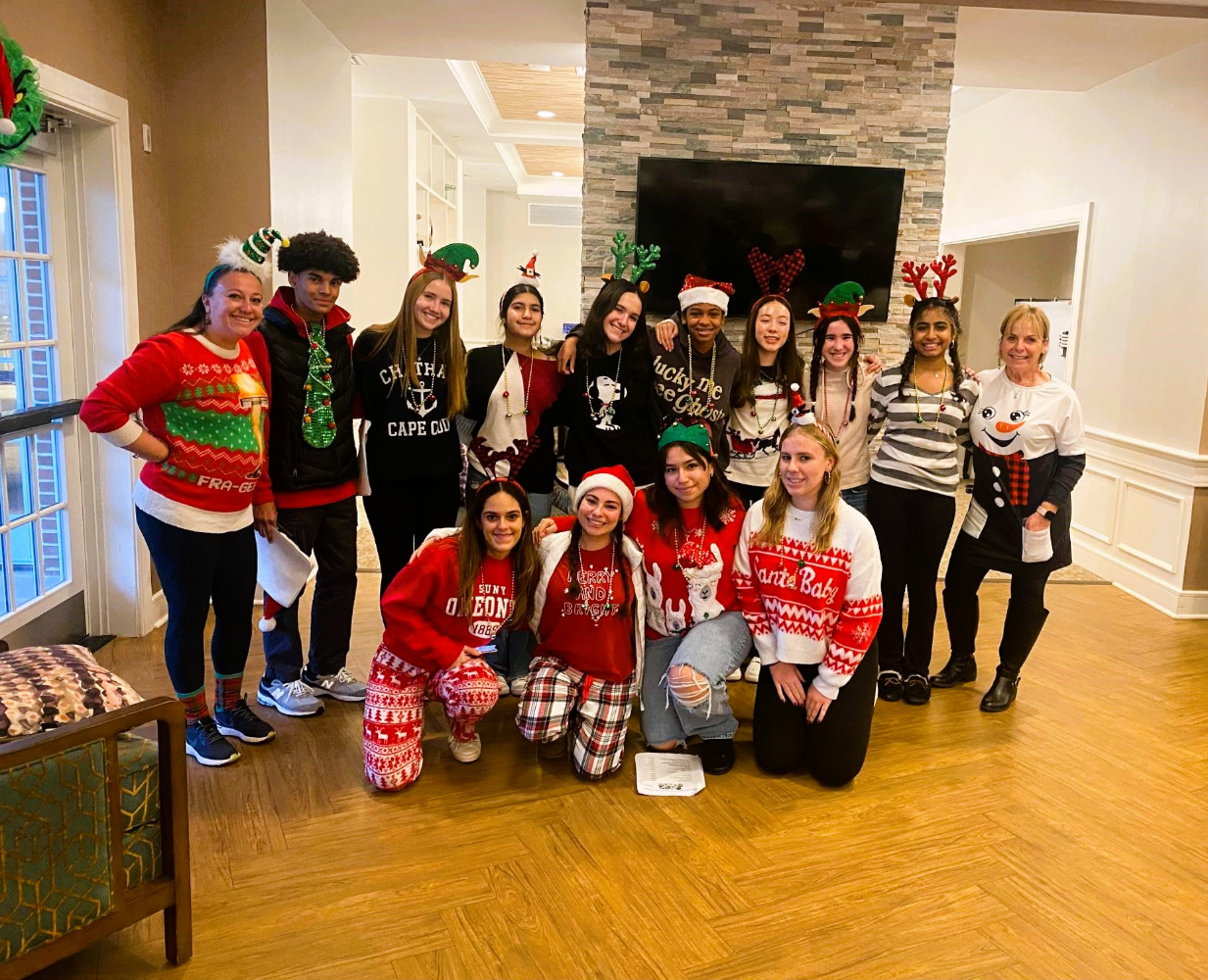  Huntington Grandfriends club members caroled at Sunrise Assisted Living.  