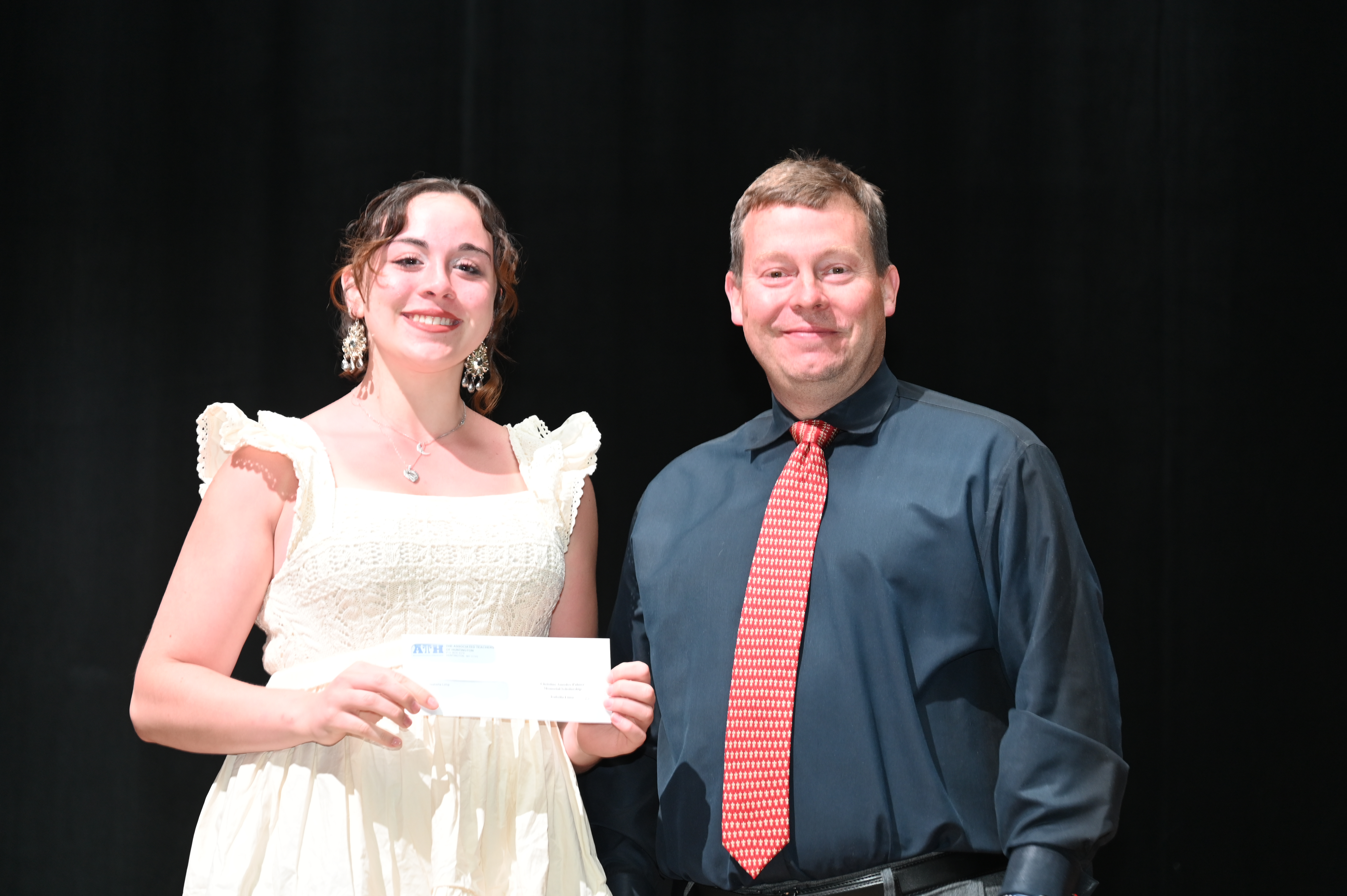  ATH President James Graber with Christine Palmer Scholarship recipient Isabella Lima   