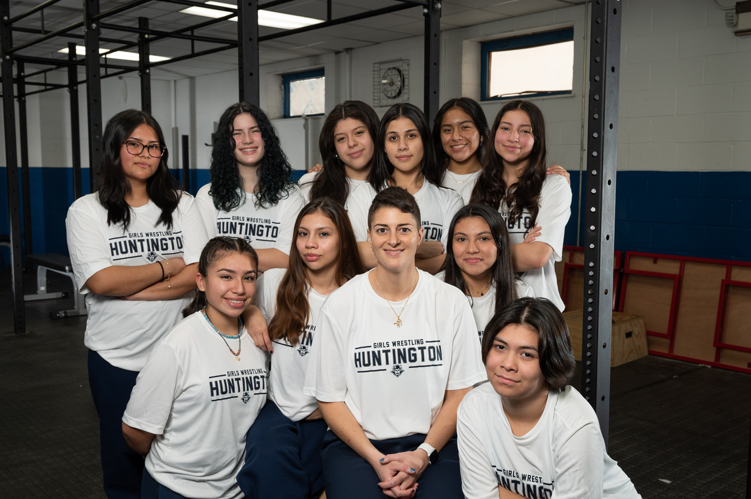  The Huntington varsity girls' wrestling team. (Darin Reed photo)  