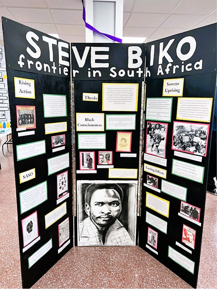  Ruby Hoffman's award winning exhibit on South Africa's Steve Biko.  