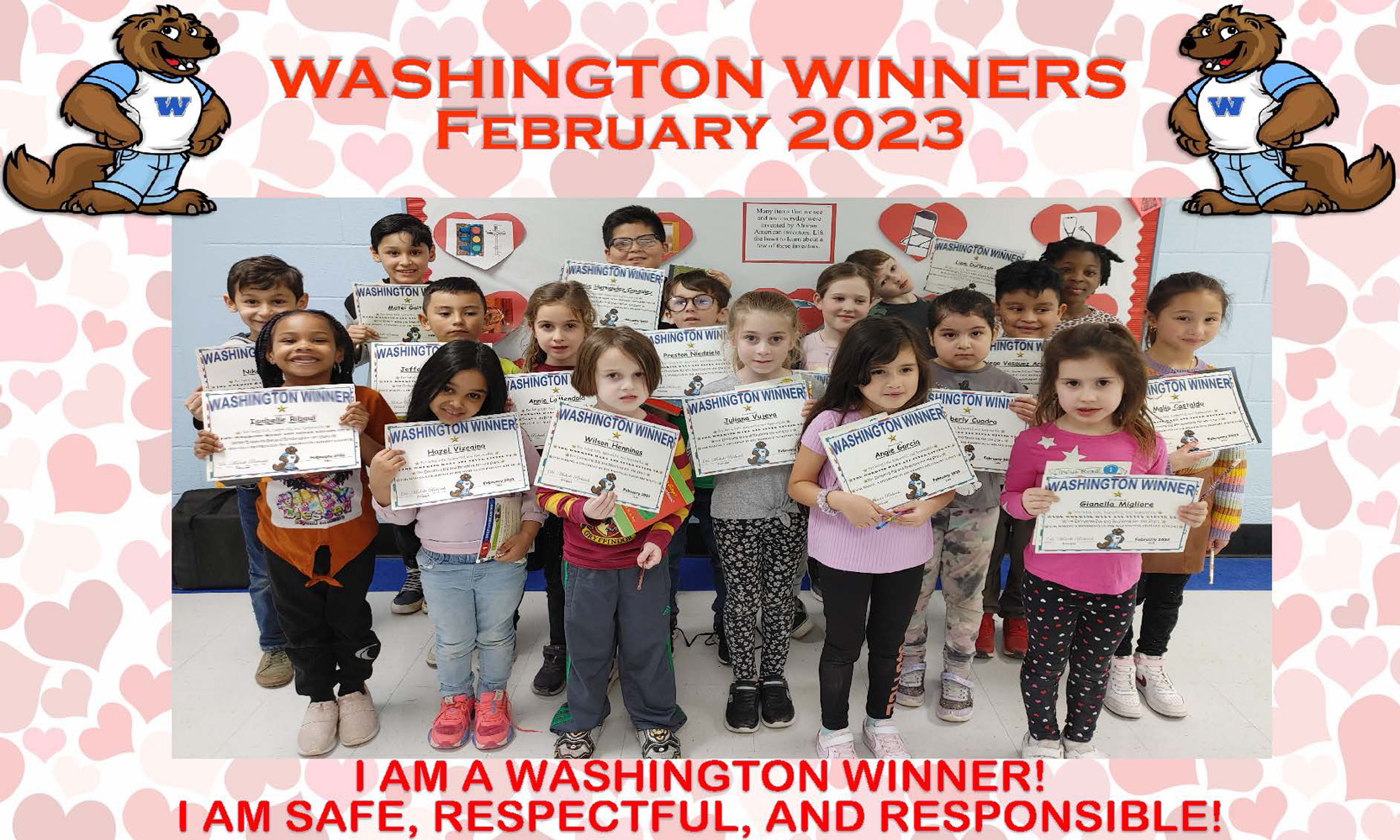  Washington Ways Award recipients for the month of February 2023.  