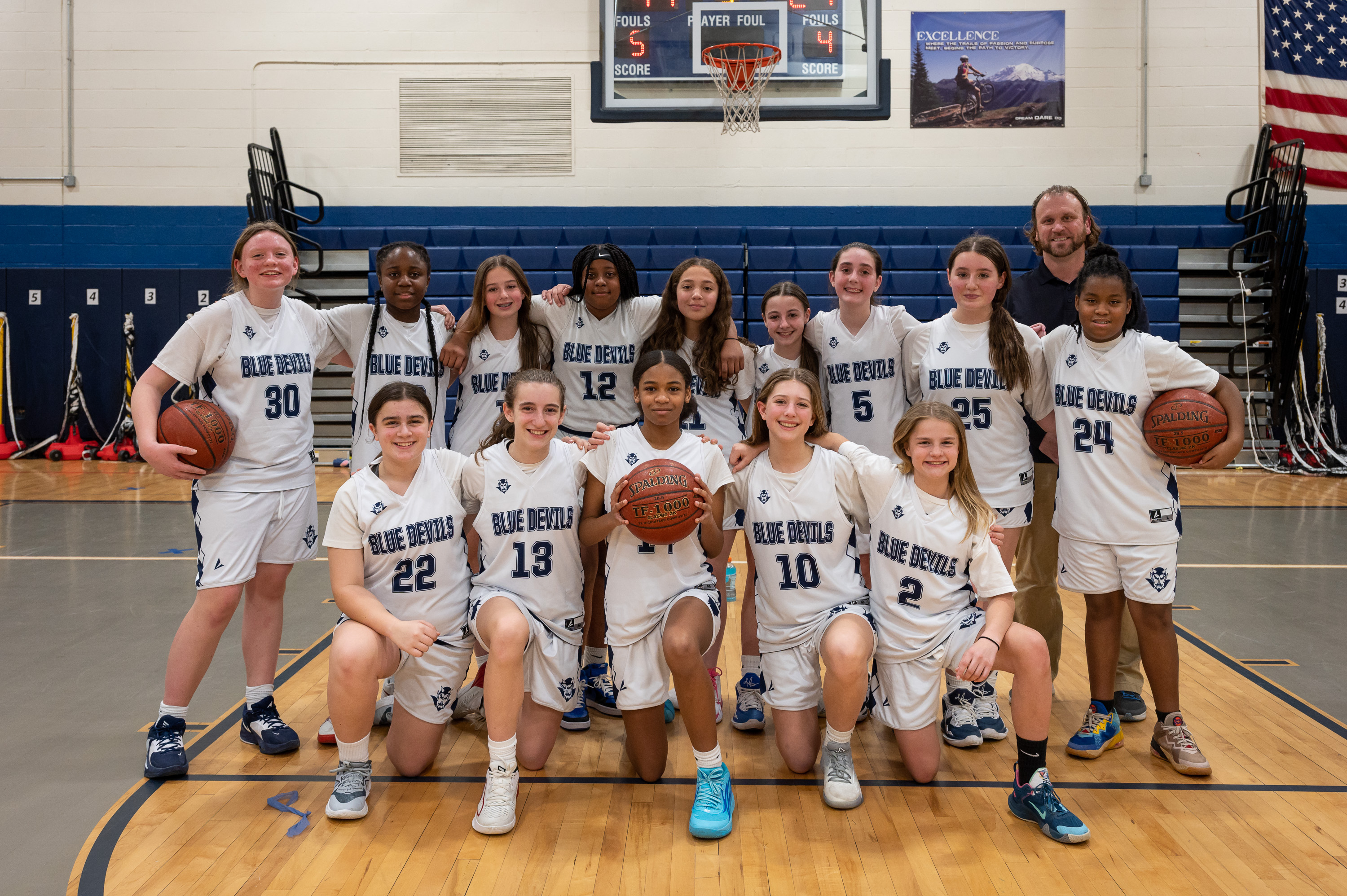  The 2023 Finley-Blue girls' basketball team. (Darin Reed photo.)  