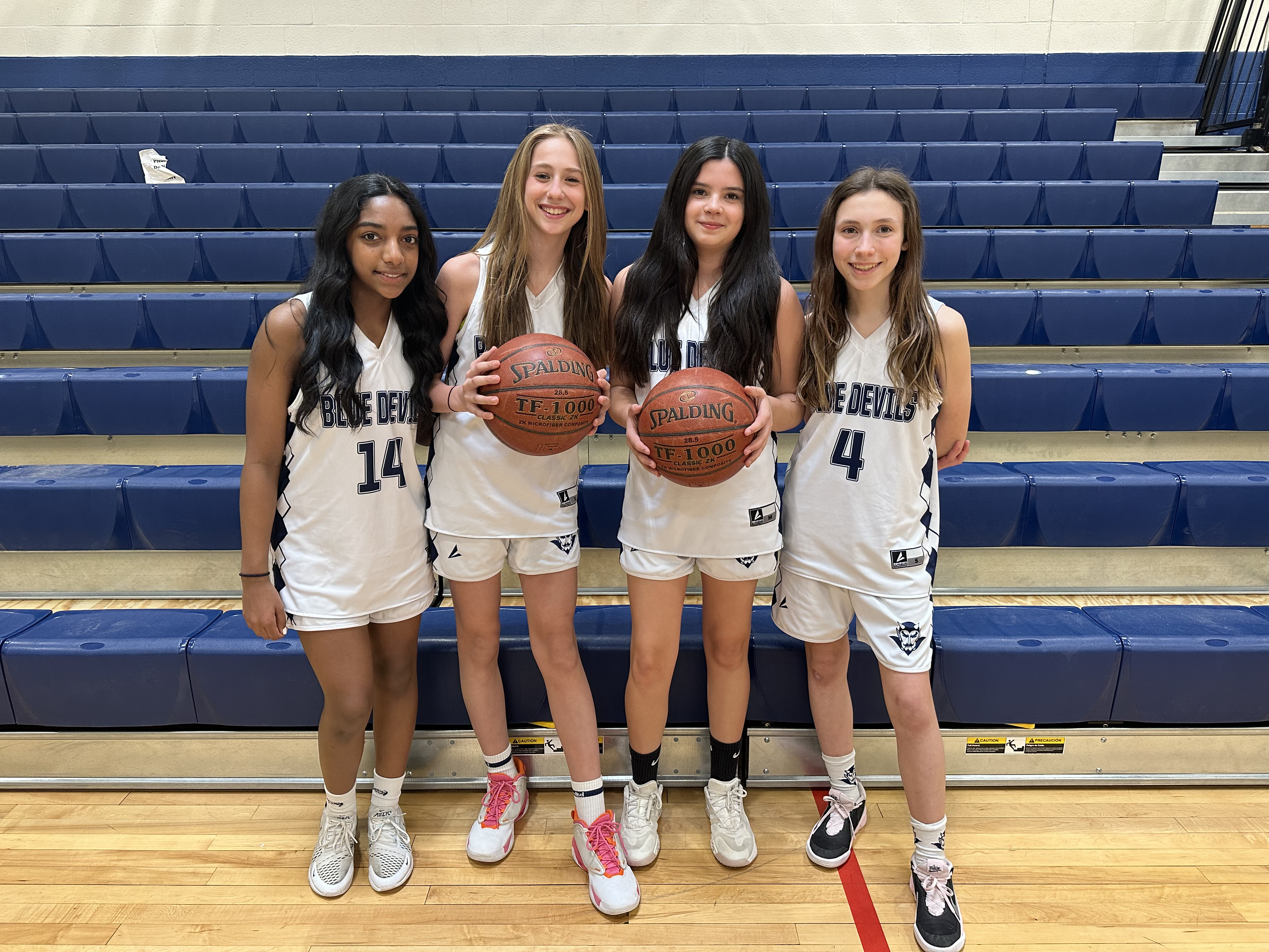  The Finley girls' basketball team captains.  