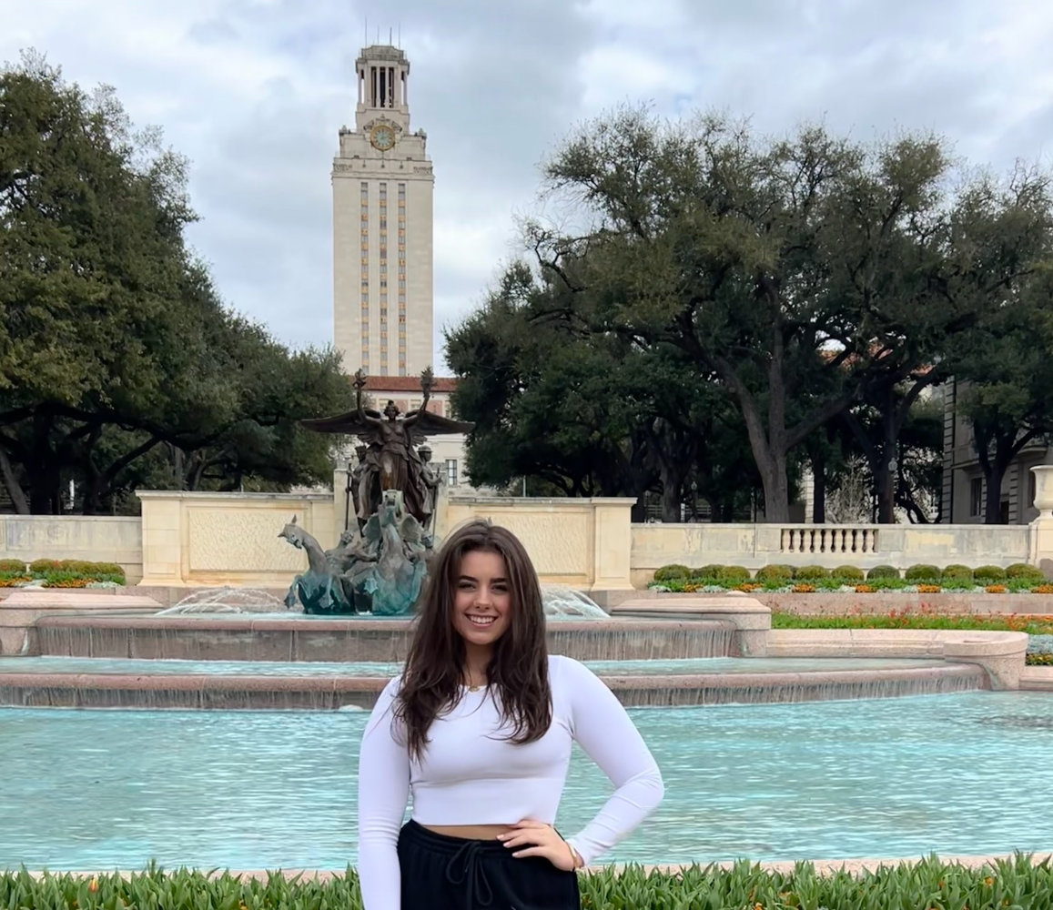  Huntington senior Kate Balm on the University of Texas at Austin campus.  
