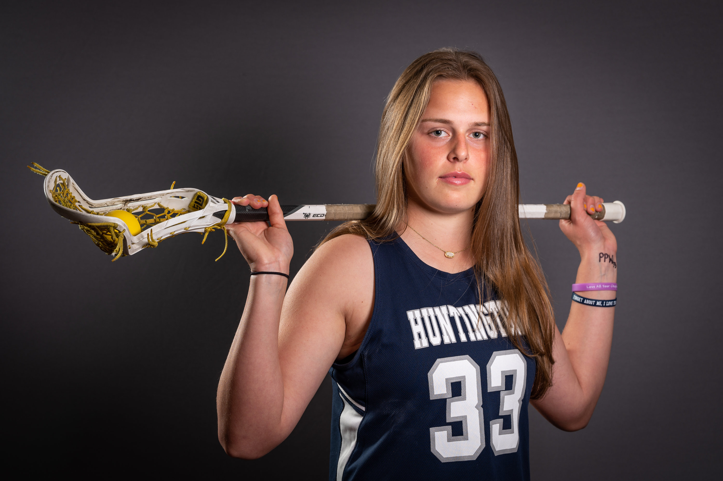  Kayleigh Bender leads Huntington girls' lacrosse with 38 goals. (Darin Reed photo.)  