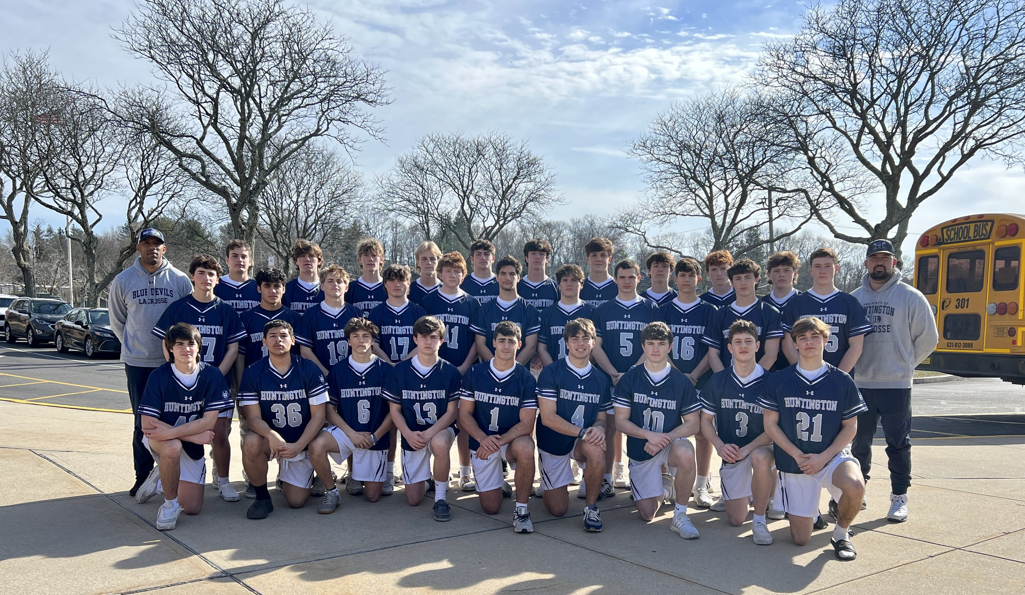  The 2023 Huntington High School boys' varsity lacrosse team.   