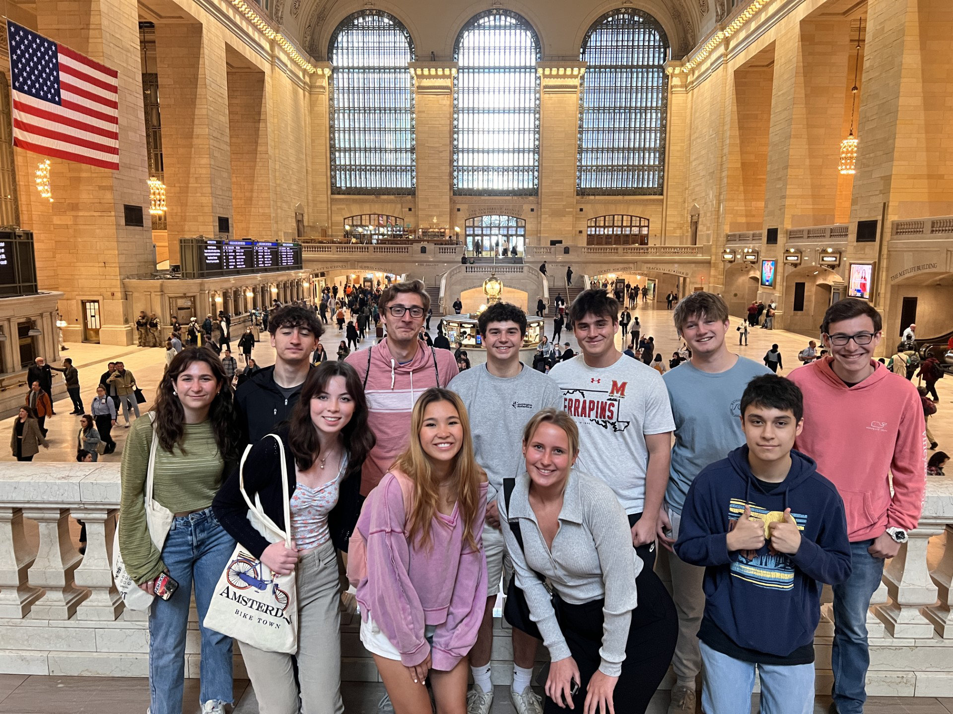 Huntington economics students during a visit to the New York Federal Reserve Bank.  