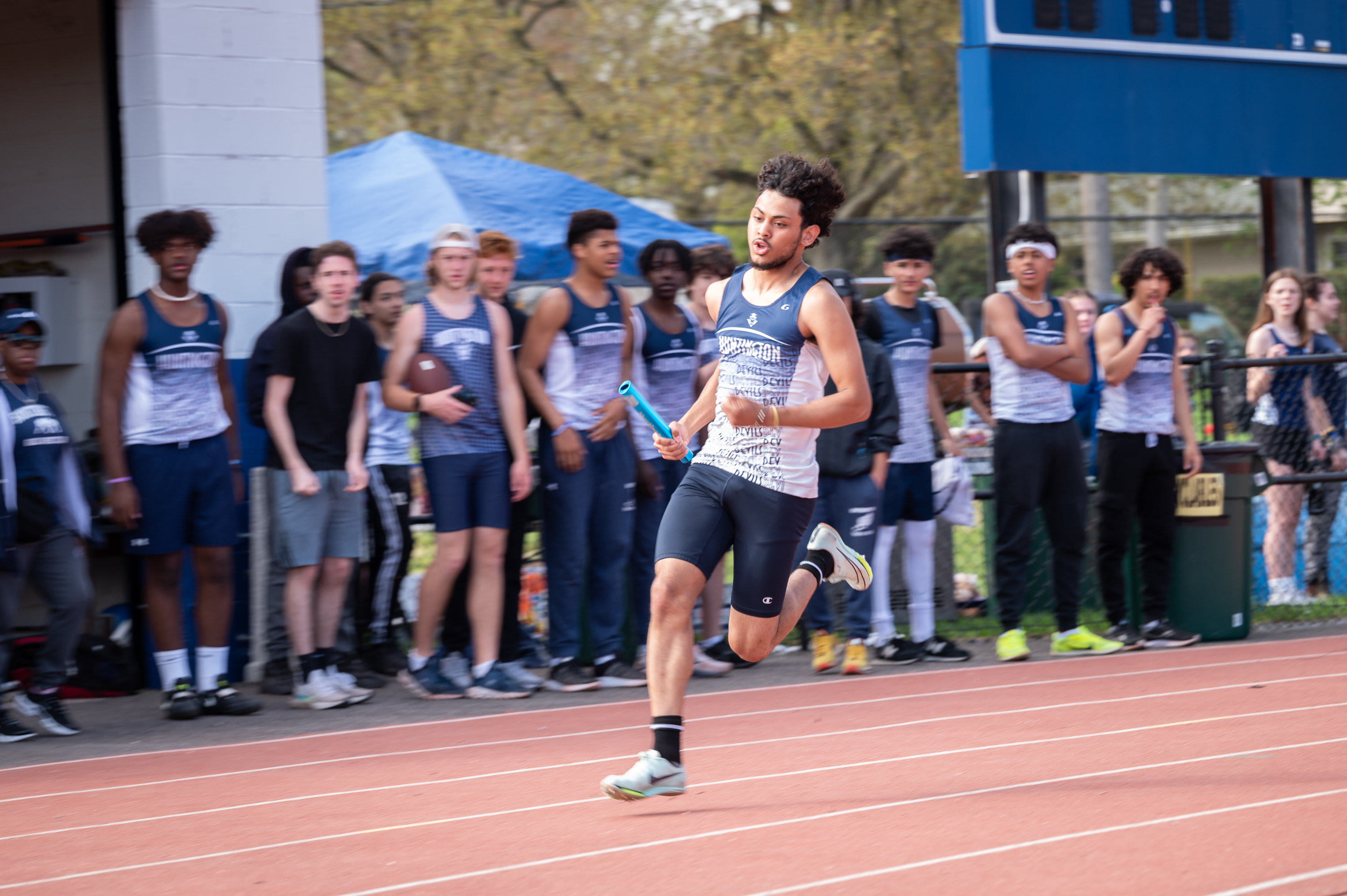  The Huntington boys' track team is enjoying a great spring season. (Darin Reed photo.)  