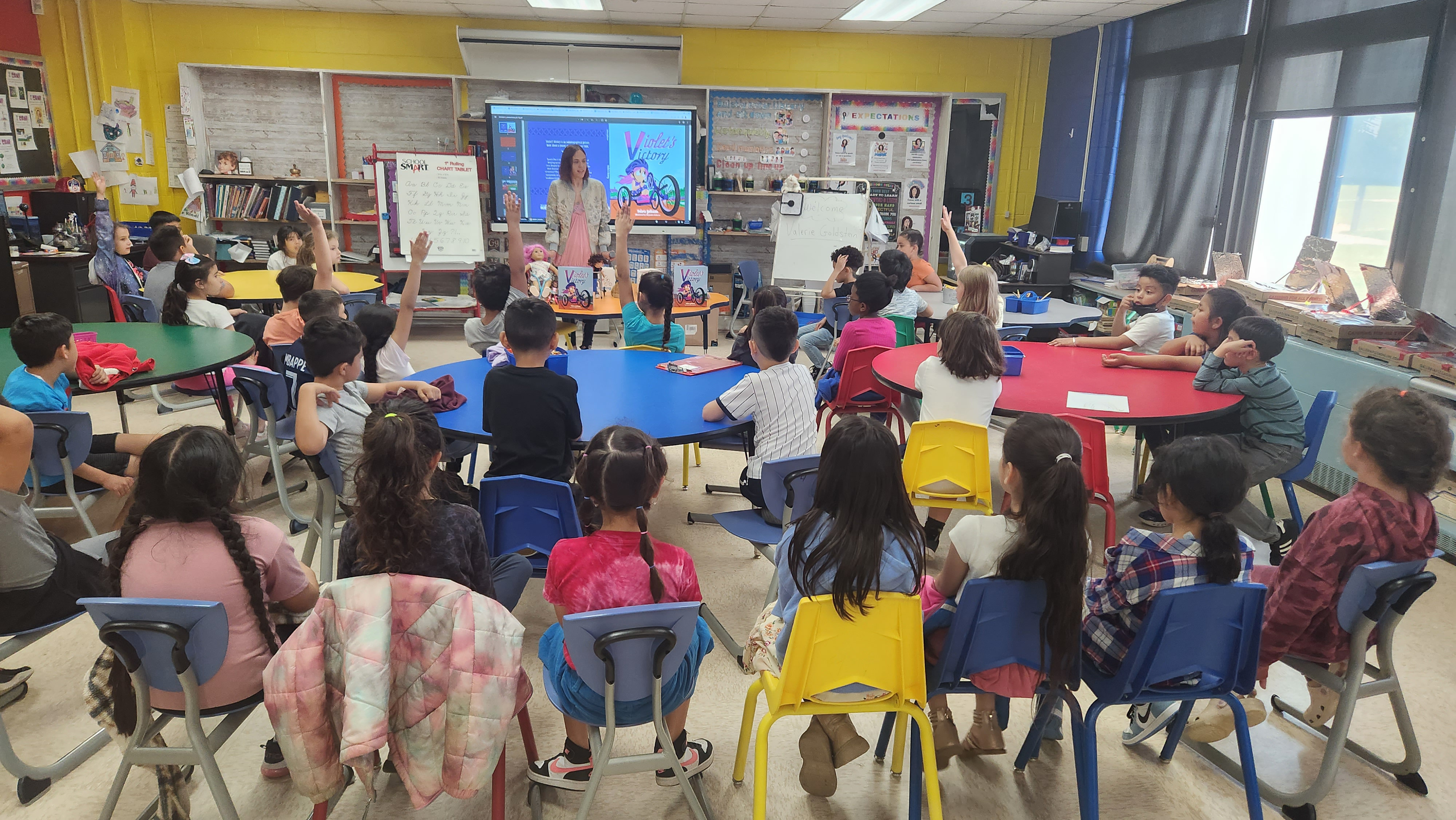  Children's book author Valerie Goldstein visited Washington Primary School   