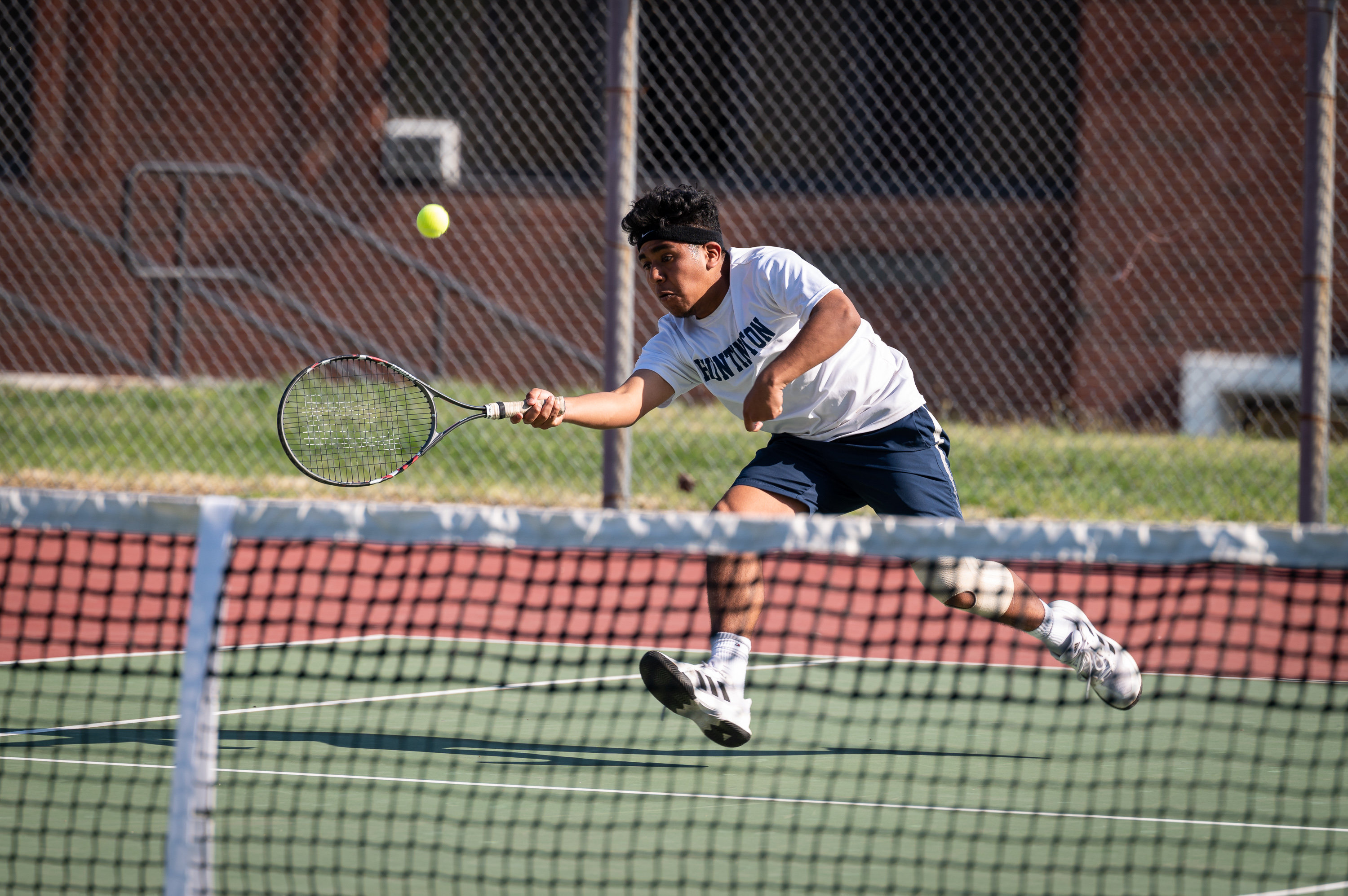  The Huntington boys' tennis team was enthusiastic this spring. (Darin Reed photo.)  