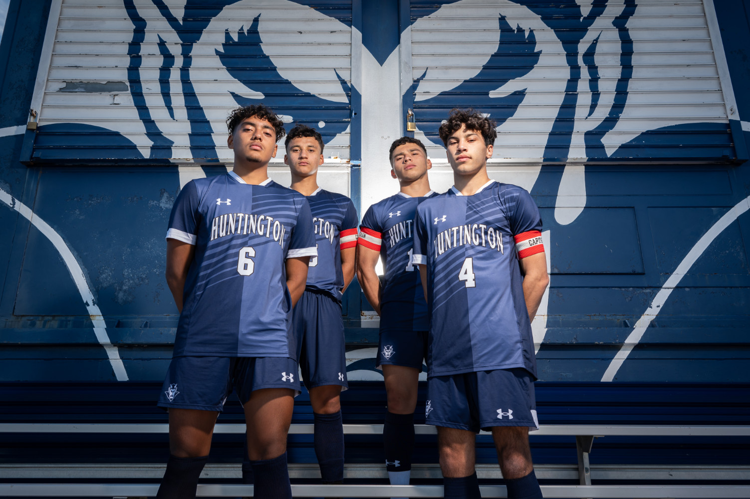 Blue Devil captains (clockwise from top left) Edwin Marroquin, Bryan Lizama, Dante Salgado and Jerson Contreras. (Darin Reed photo.)  