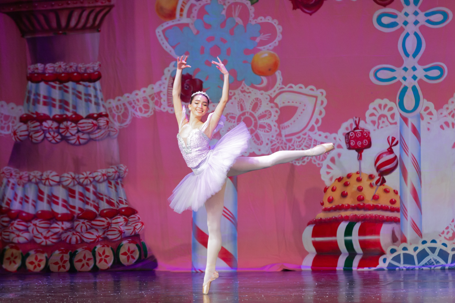  Mary Marinello as the Dew Drop Fairy in Lynch Ballet Company’s Nutcracker. (Photo credit Michal Minster Tal.)  