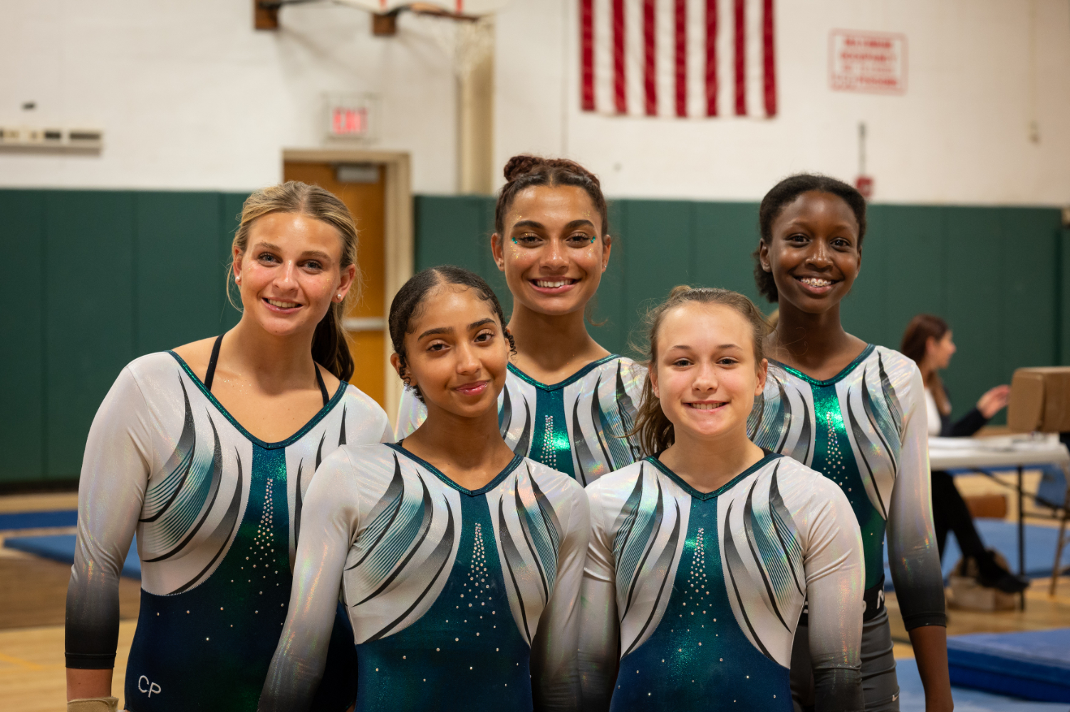  Huntington 2023 varsity girls' gymnasts. (Darin Reed photo.)  