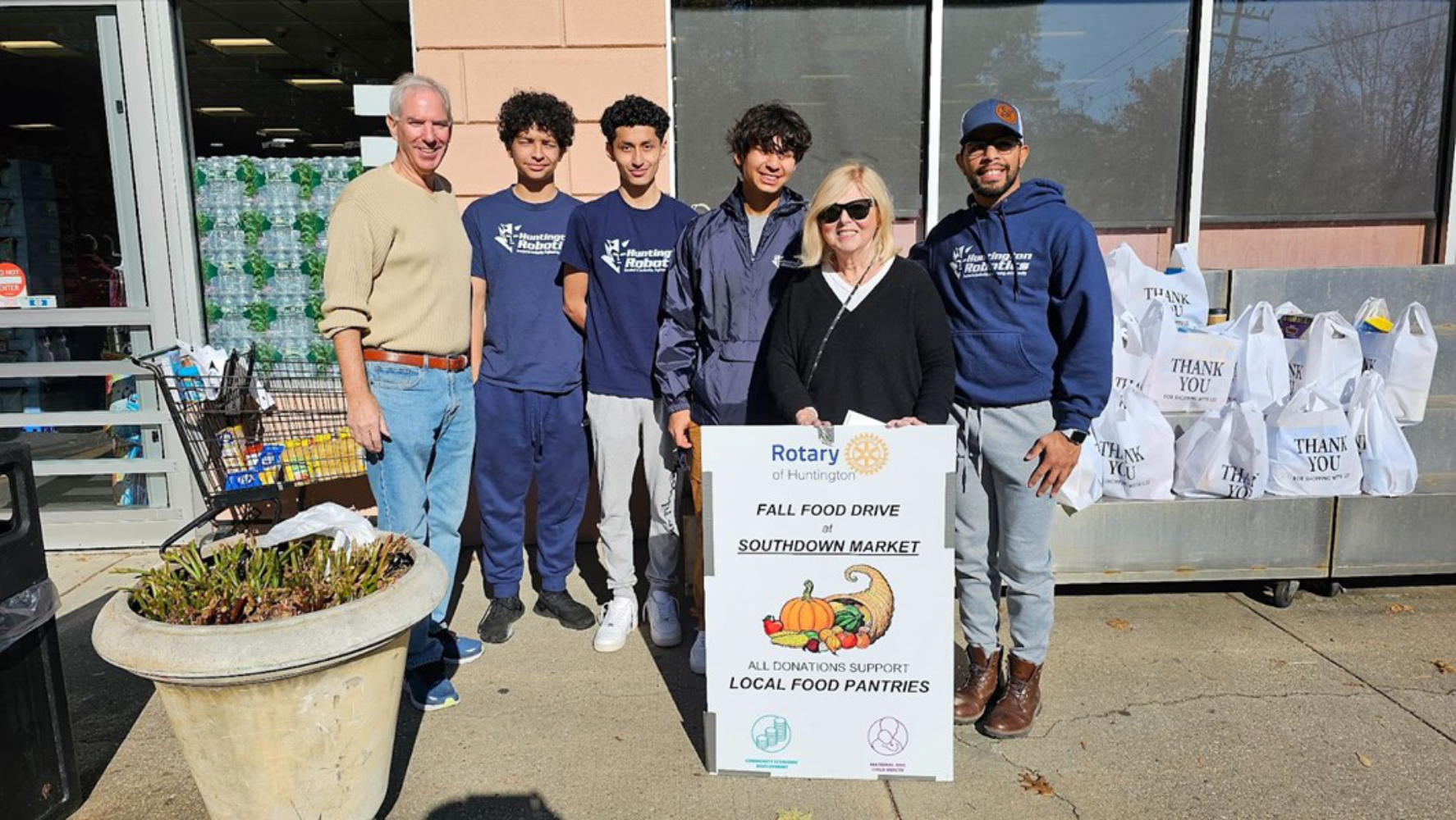  Ford Spilsbury, Lynn Plunkett, Jan Rose, Nelson Moreno, Omar Santiago, Michael Zavala-Reyes and Victor Chavez-Diaz at Southdown Market   