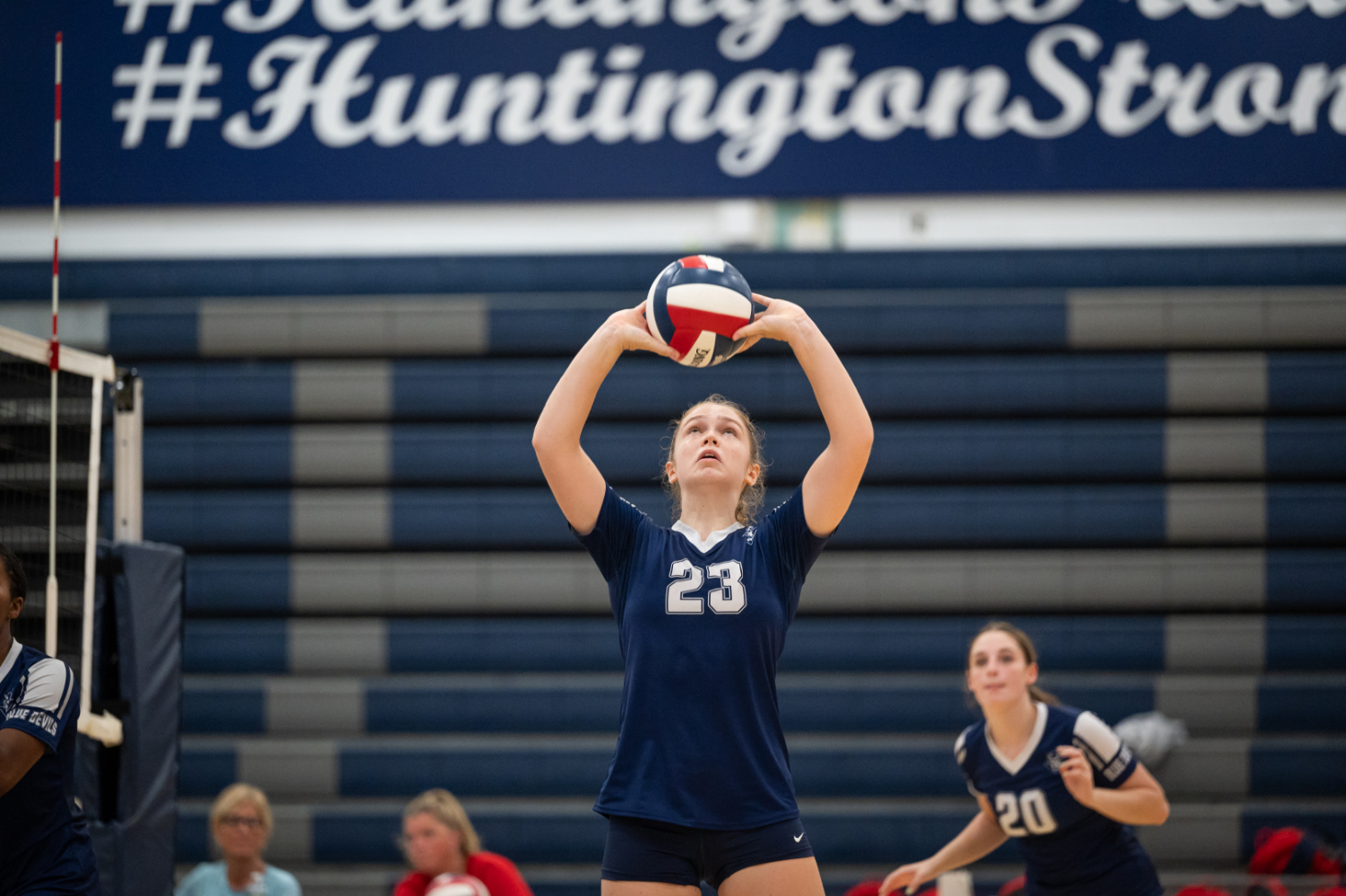  Lauren Donaghy leads all Suffolk volleyball players in assists. (Darin Reed photo.)  