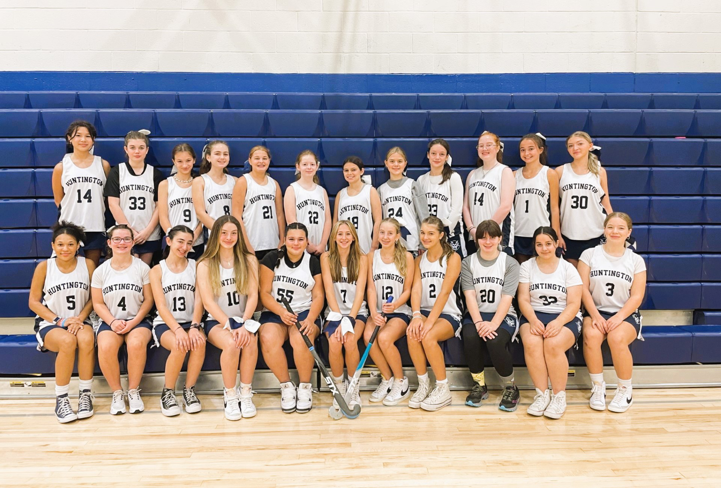  The Finley Middle School field hockey team.  