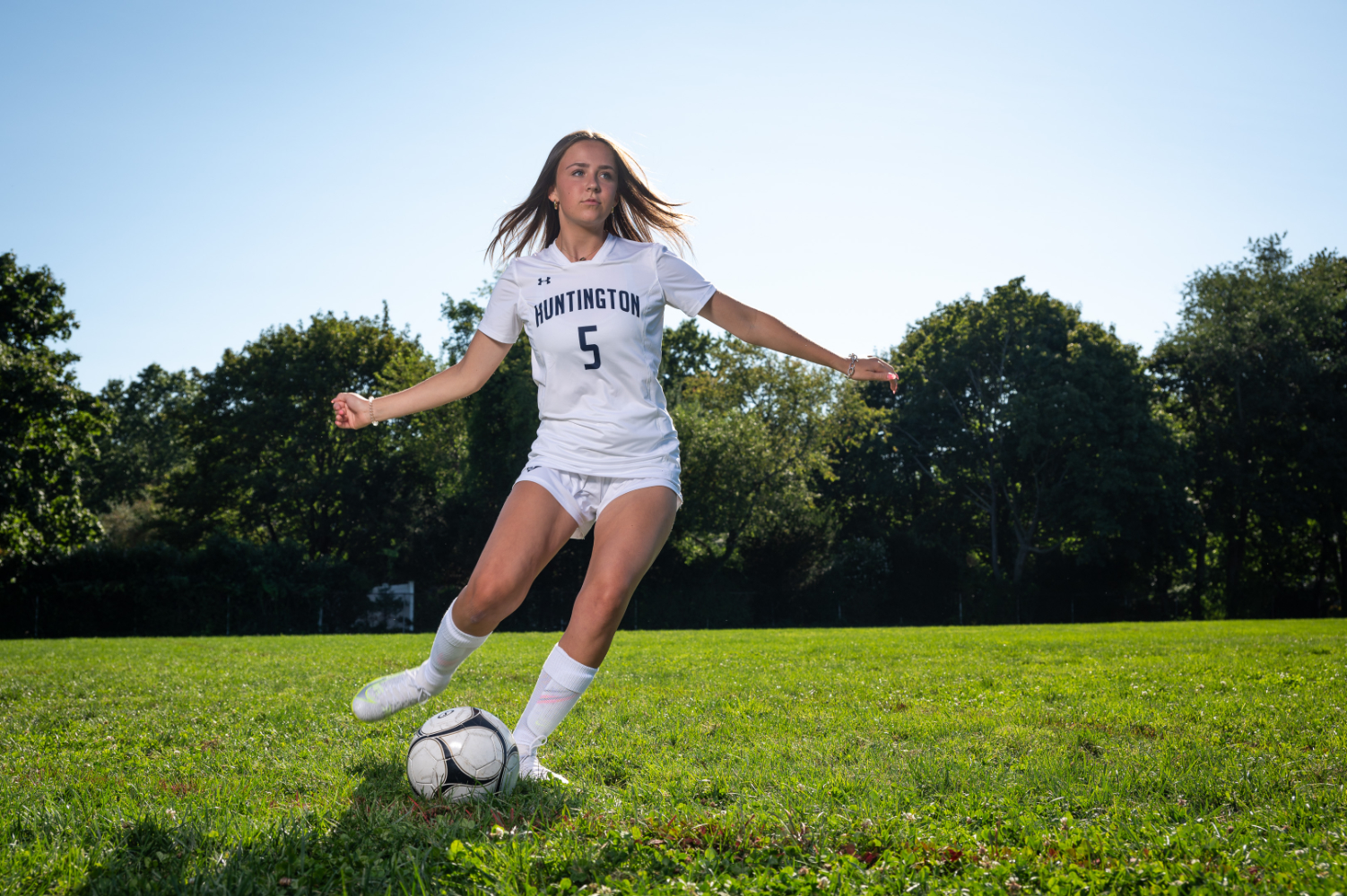  Sophie Carlson plays on the Blue Devil varsity girls' soccer team. (Darin Reed photo)  