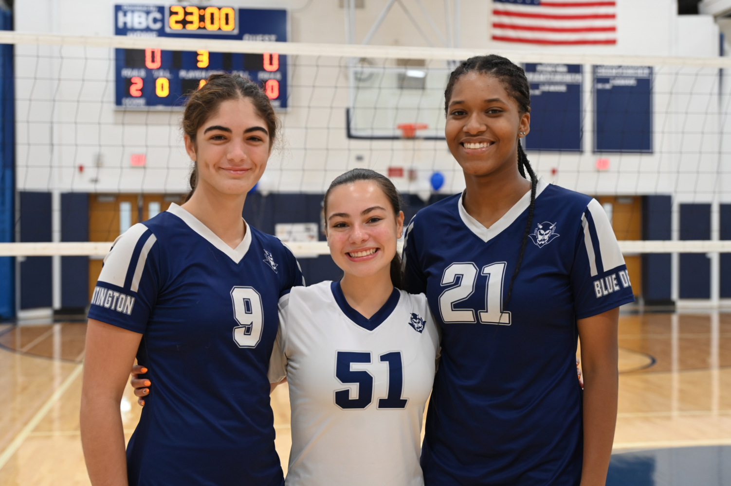  Kate Barba, Zaida Correal and Neurdia Osias were honored on Senior Day   