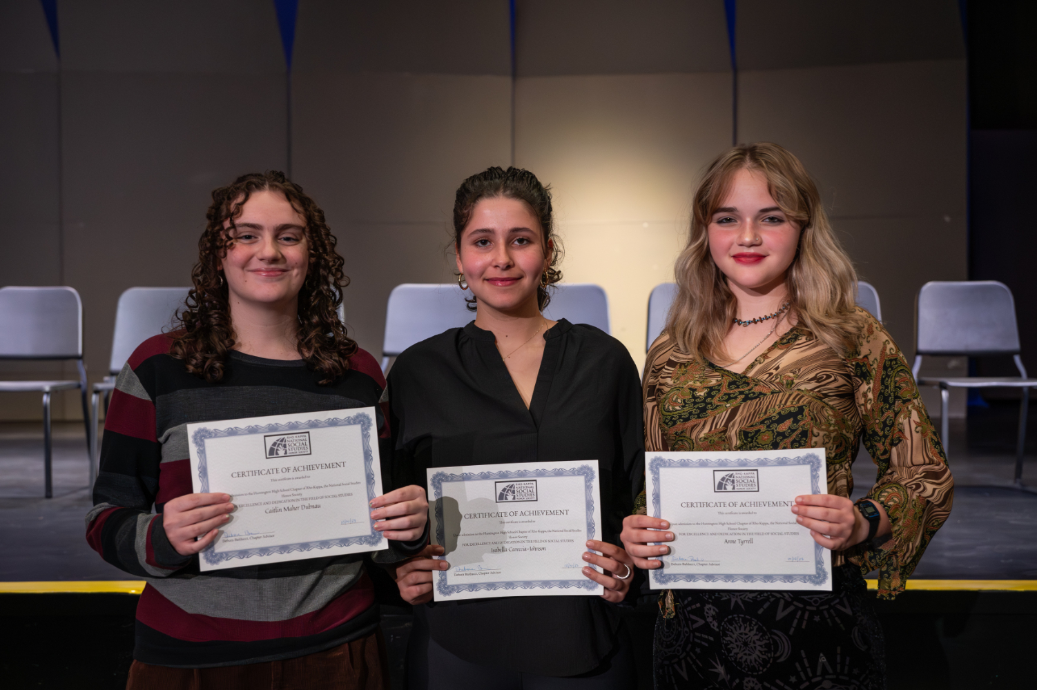  Newly inducted members of the Social Studies Honor Society. (Darin Reed photo.)  