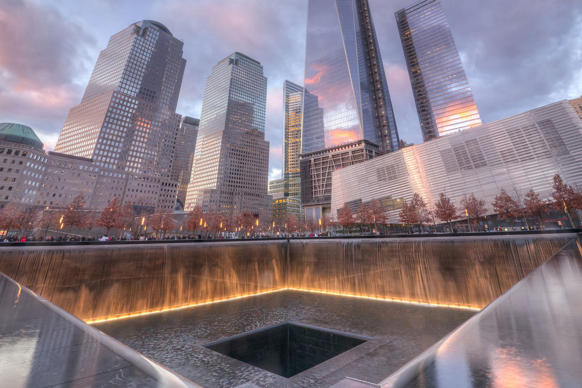  The National September 11th Memorial at the site of the World Trade Center.  