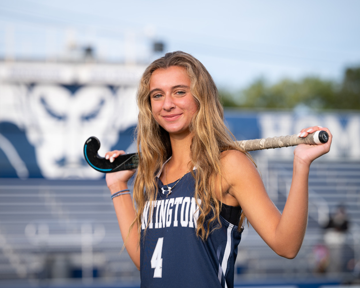  Senior Ella O'Heir helped lift Huntington to its first field hockey victory. (Darin Reed photo)  