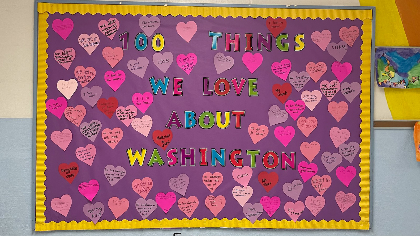  Students had fun celebrating the 100th day of school at Washington Primary.  