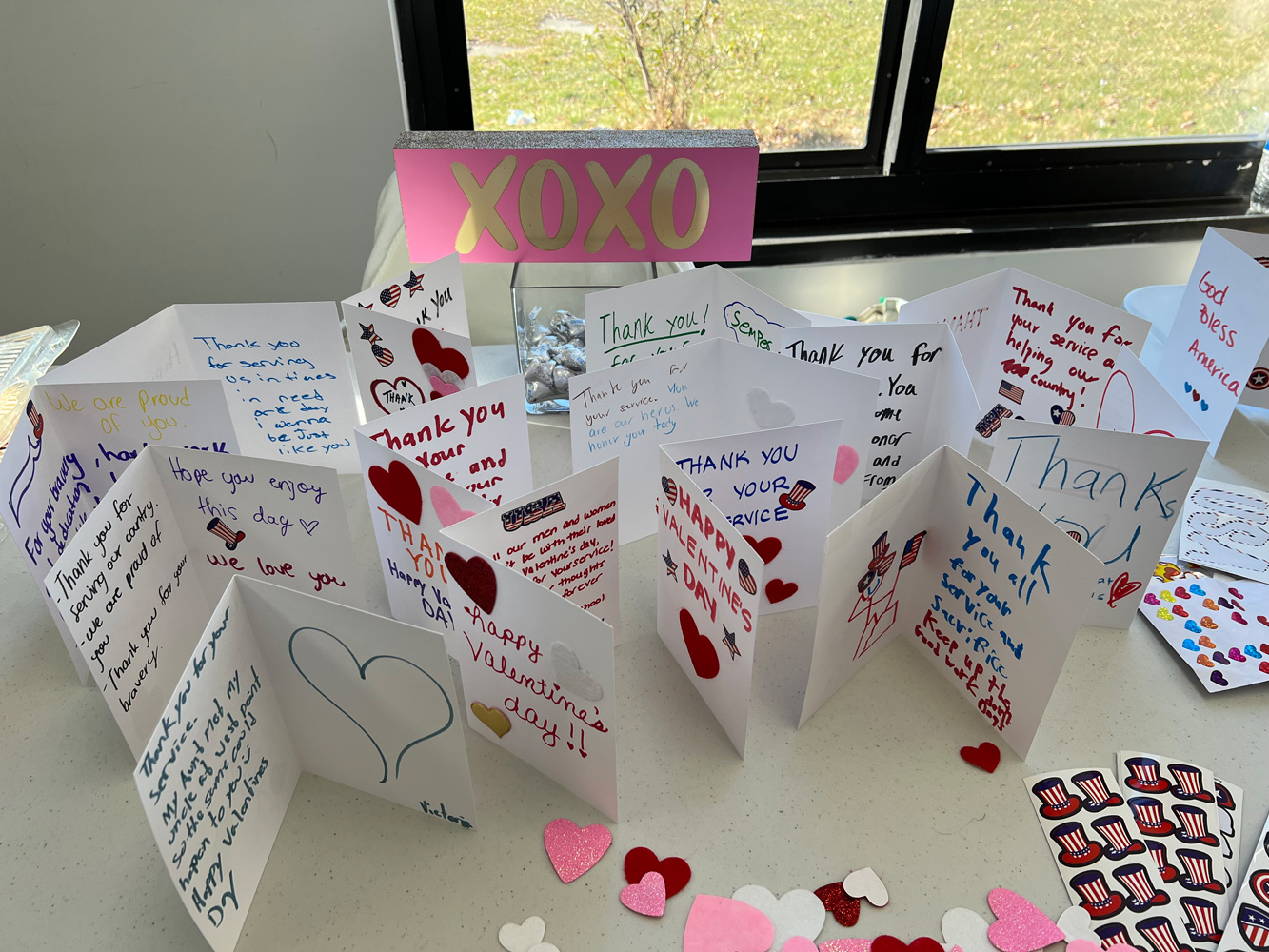 The Huntington students created beautiful cards