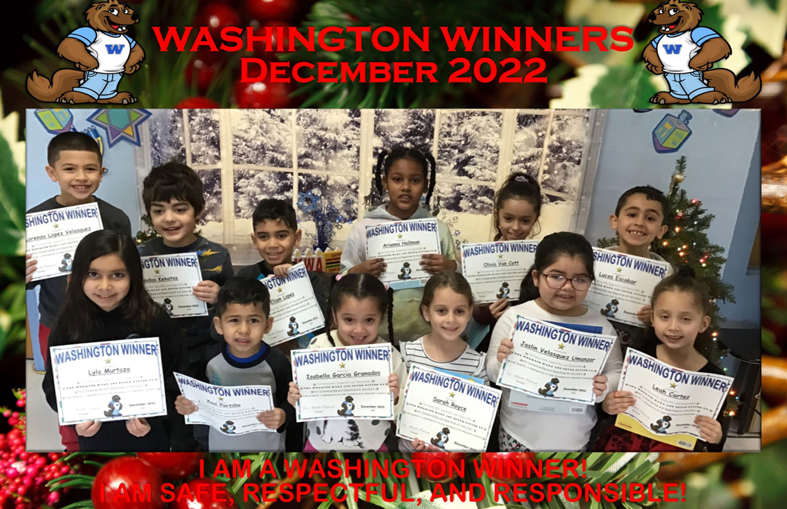  Washington Ways Award recipients for December 2022.   