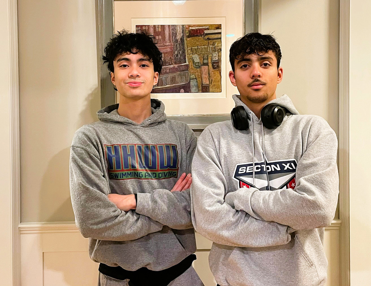  Lucas (left) and Evan Spagnoletti (right) have both qualified for the state swimming championships  