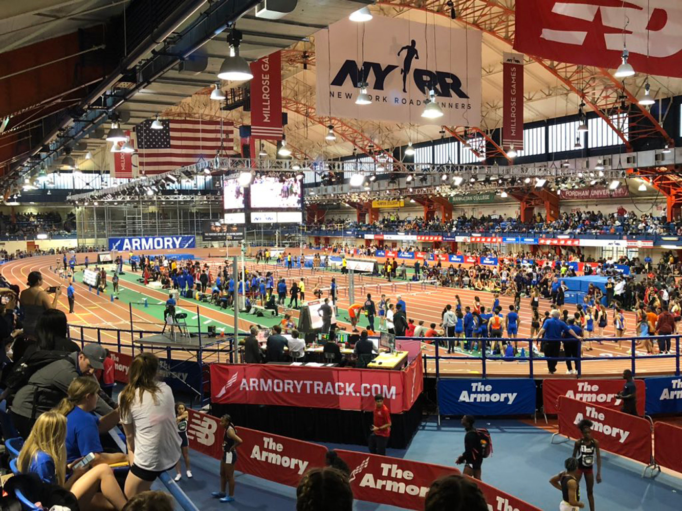  Huntington recently competed in a two-day meet at the Armory in Manhattan.  