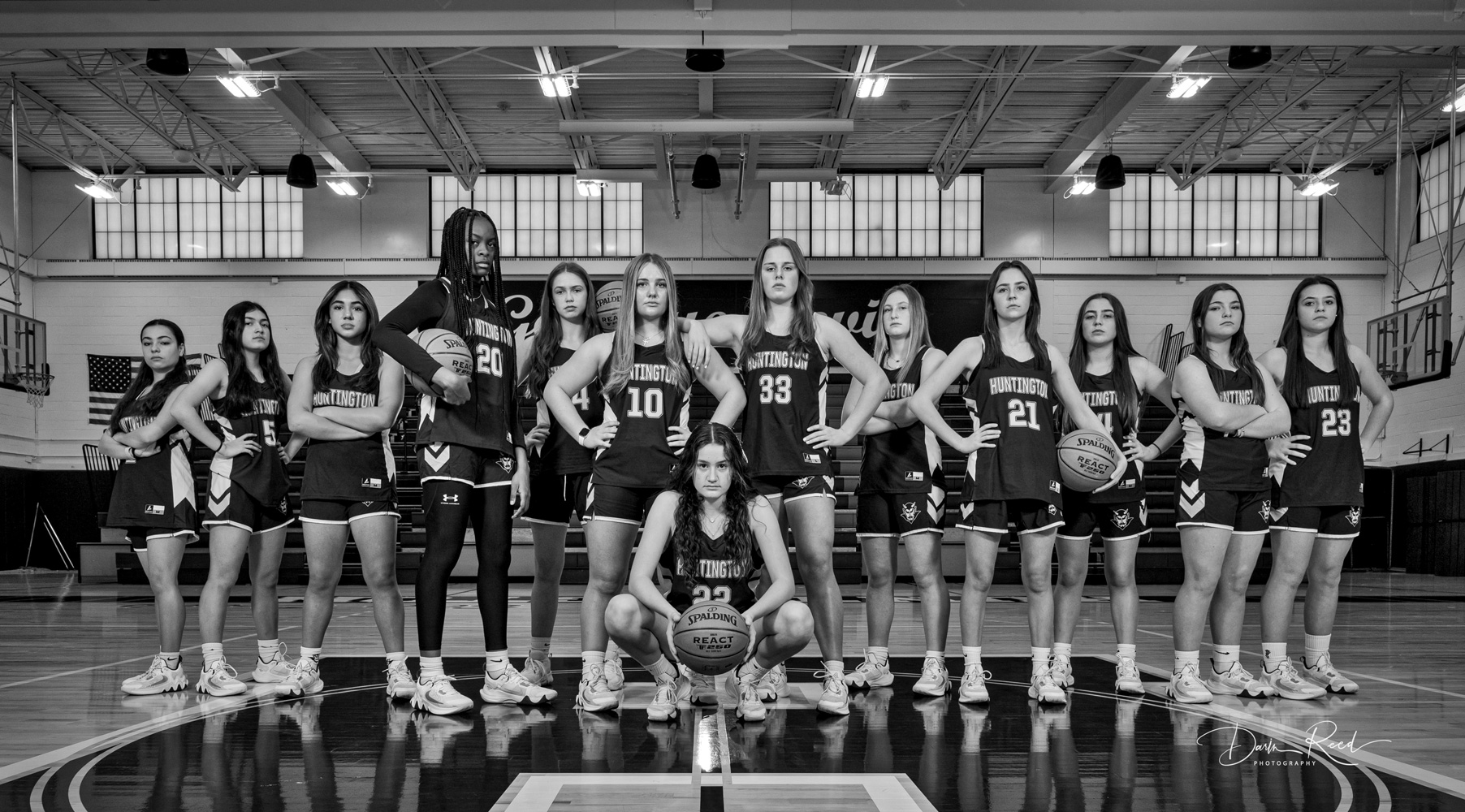  The Huntington Blue Devil varsity girls' basketball team. (Darin Reed photo.)  