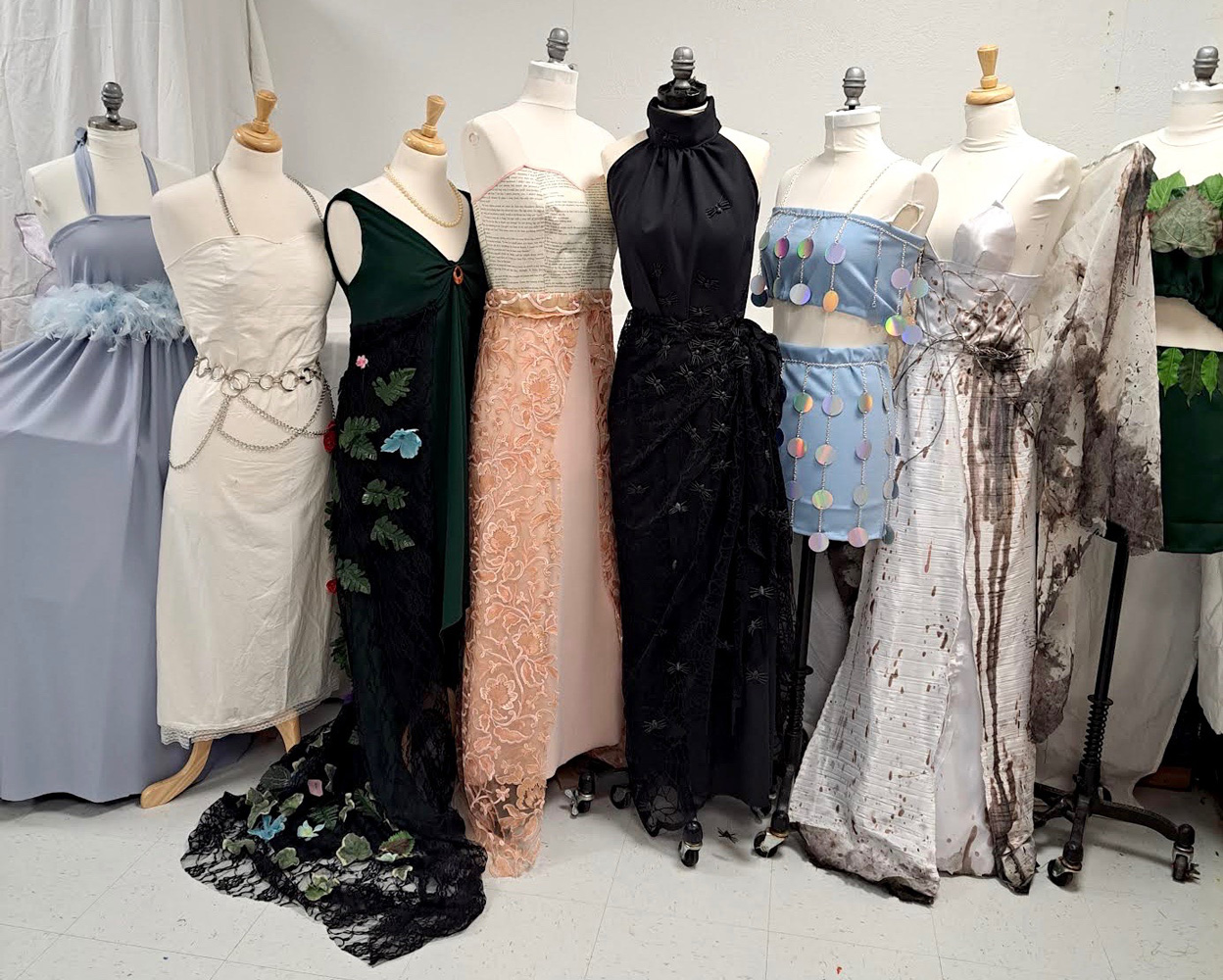  Garments created by Huntington Fashion Design & Illustration III students.  