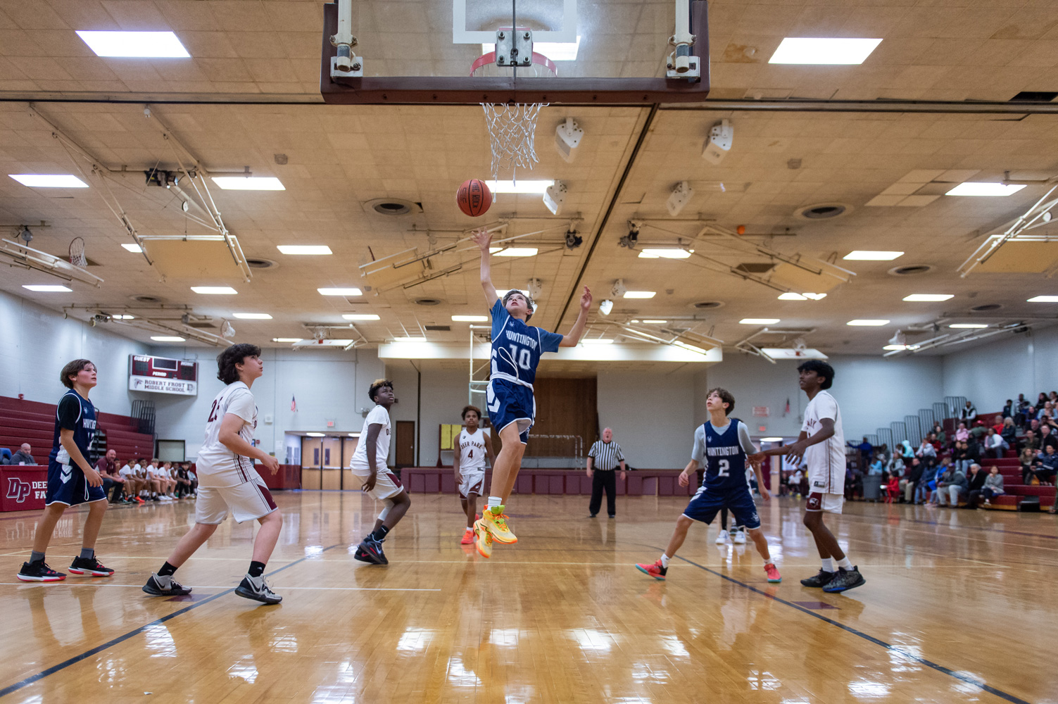 Finley was relentless around the hoop. (Darin Reed photo.)
