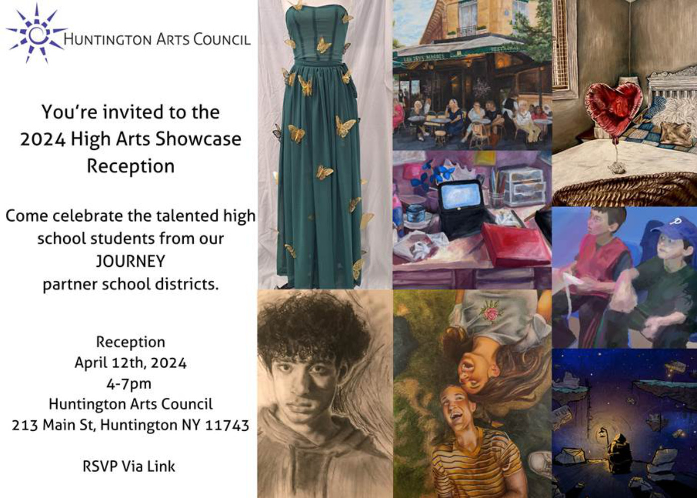  Seven Huntington High School artists are displaying work at the High Arts Festival XX.  