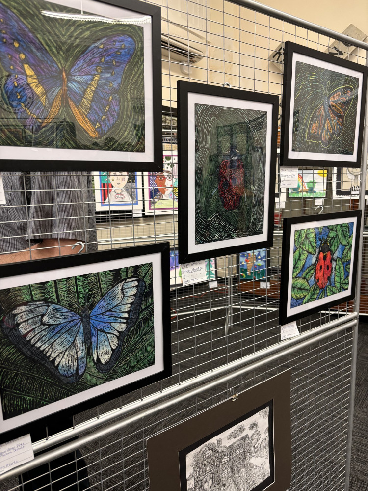  Artwork created by Finley students on display at the SCALA show in Babylon.  